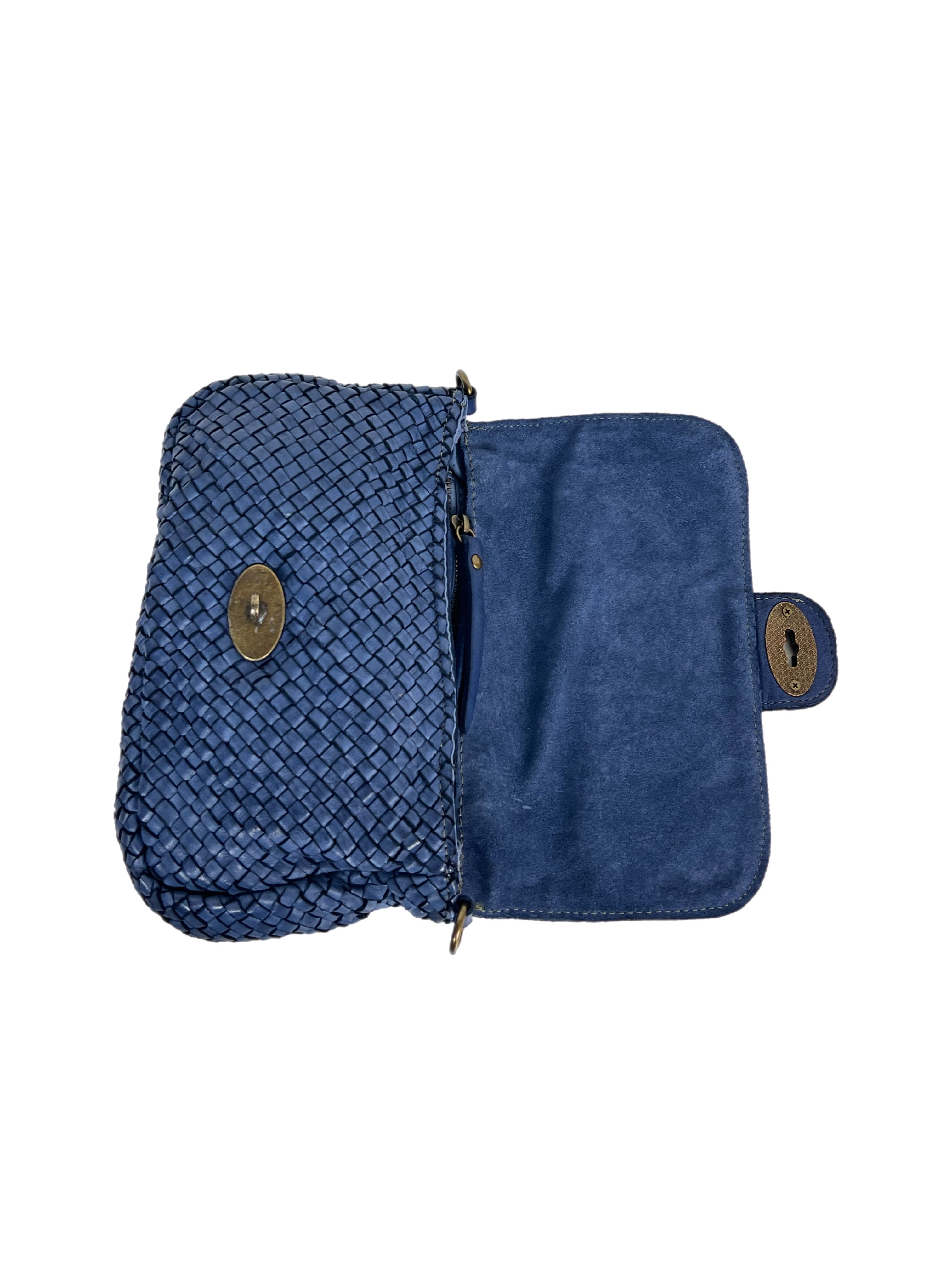 Matié borsa pelle Murcia azzurro