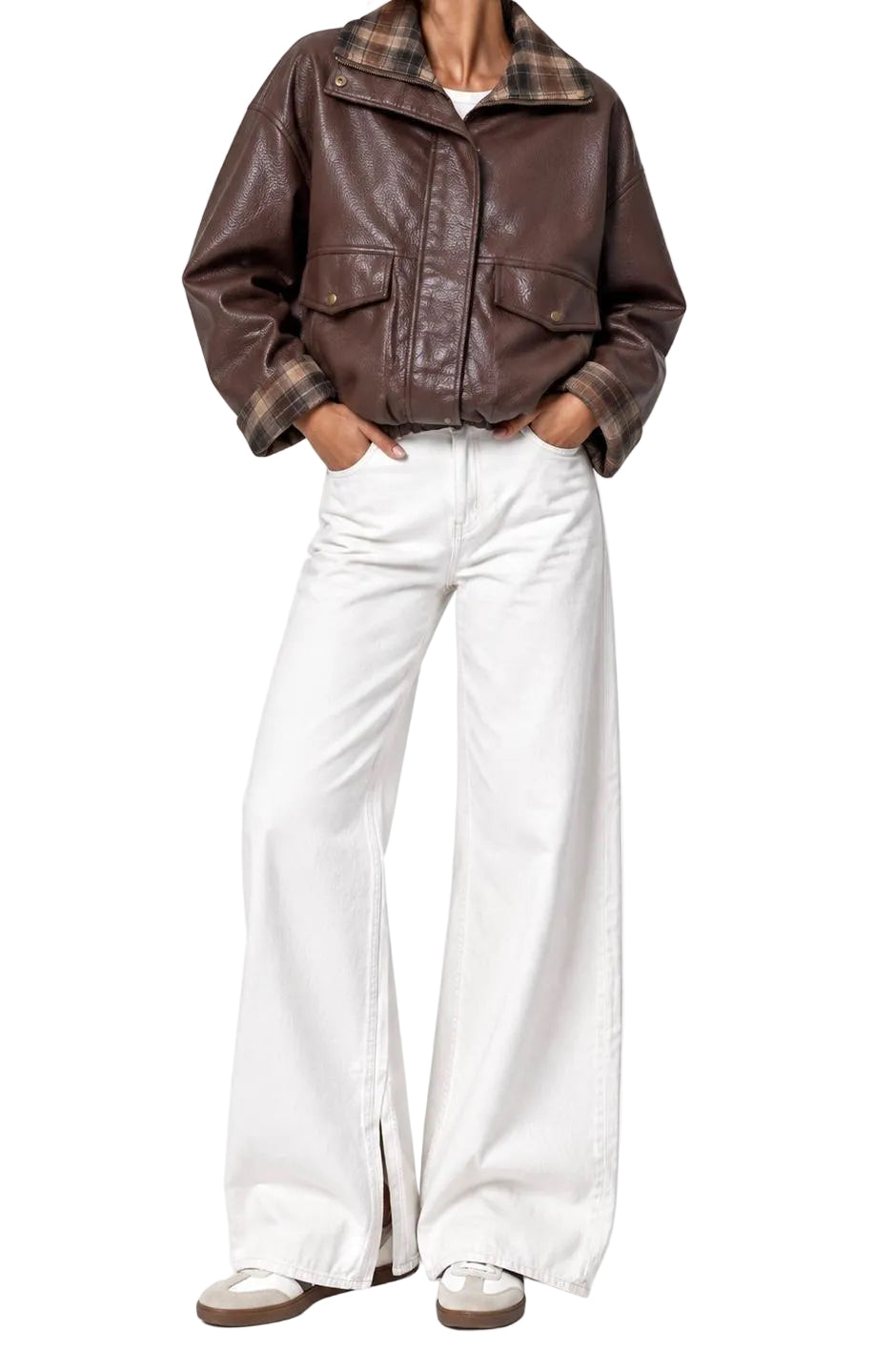 Brend bomber ecopelle ciocco