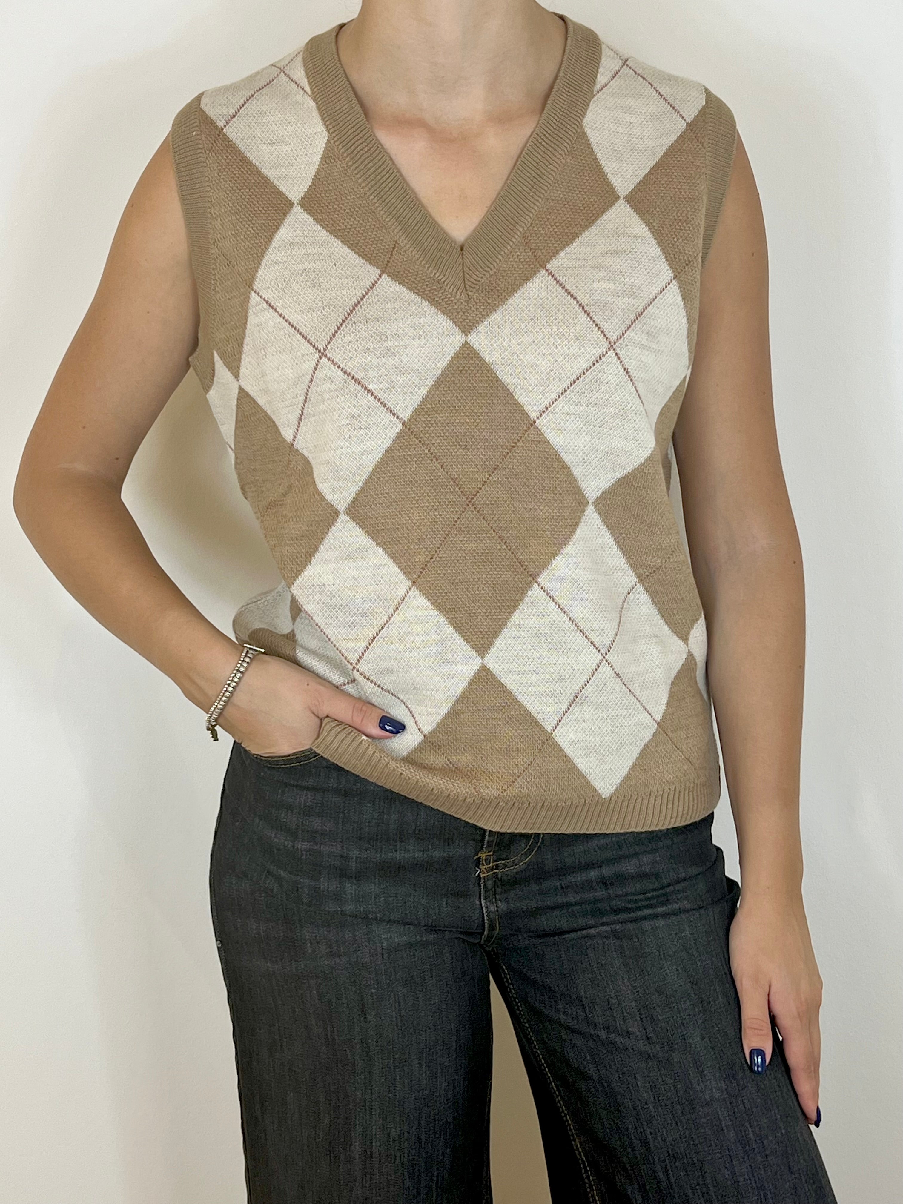 Reverse gilet ikaria beige