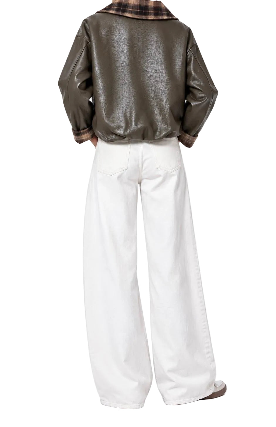 Brend bomber ecopelle verde