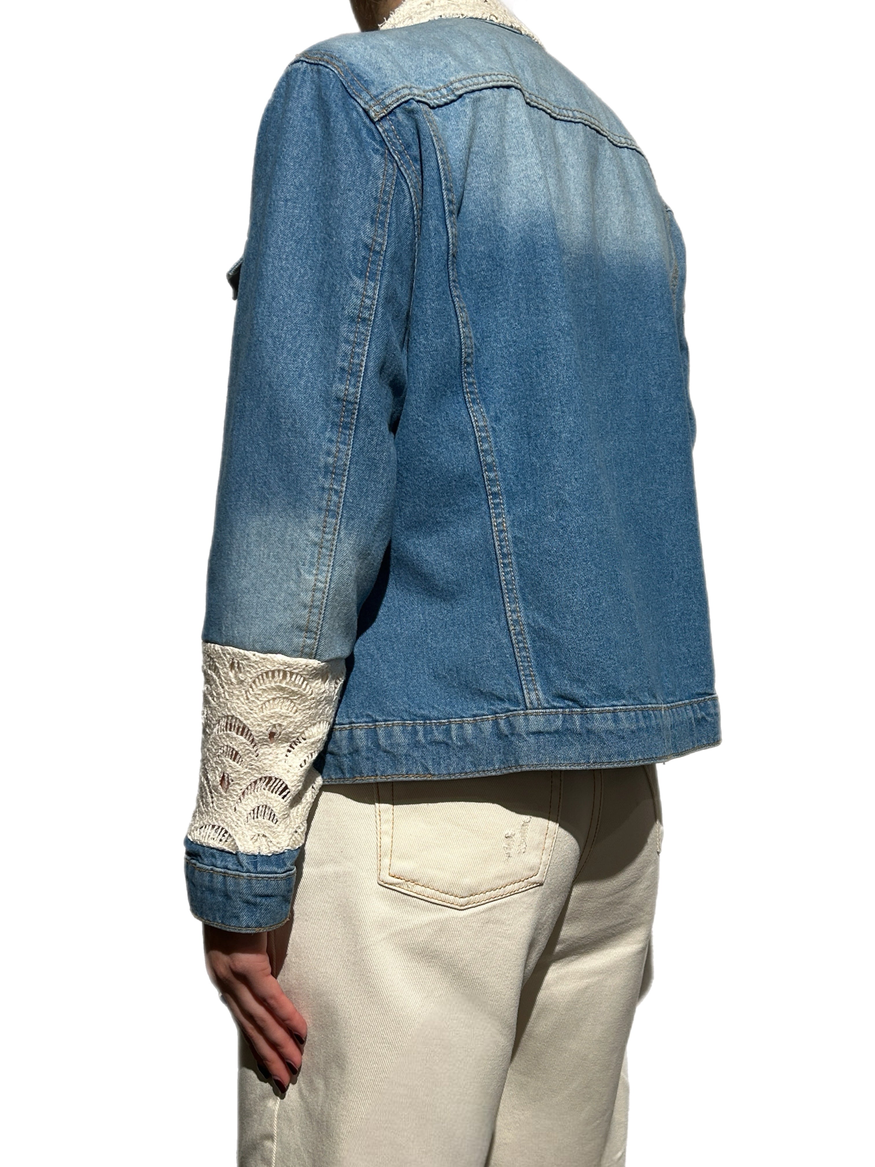 Susy Mix giacca jeans pizzo