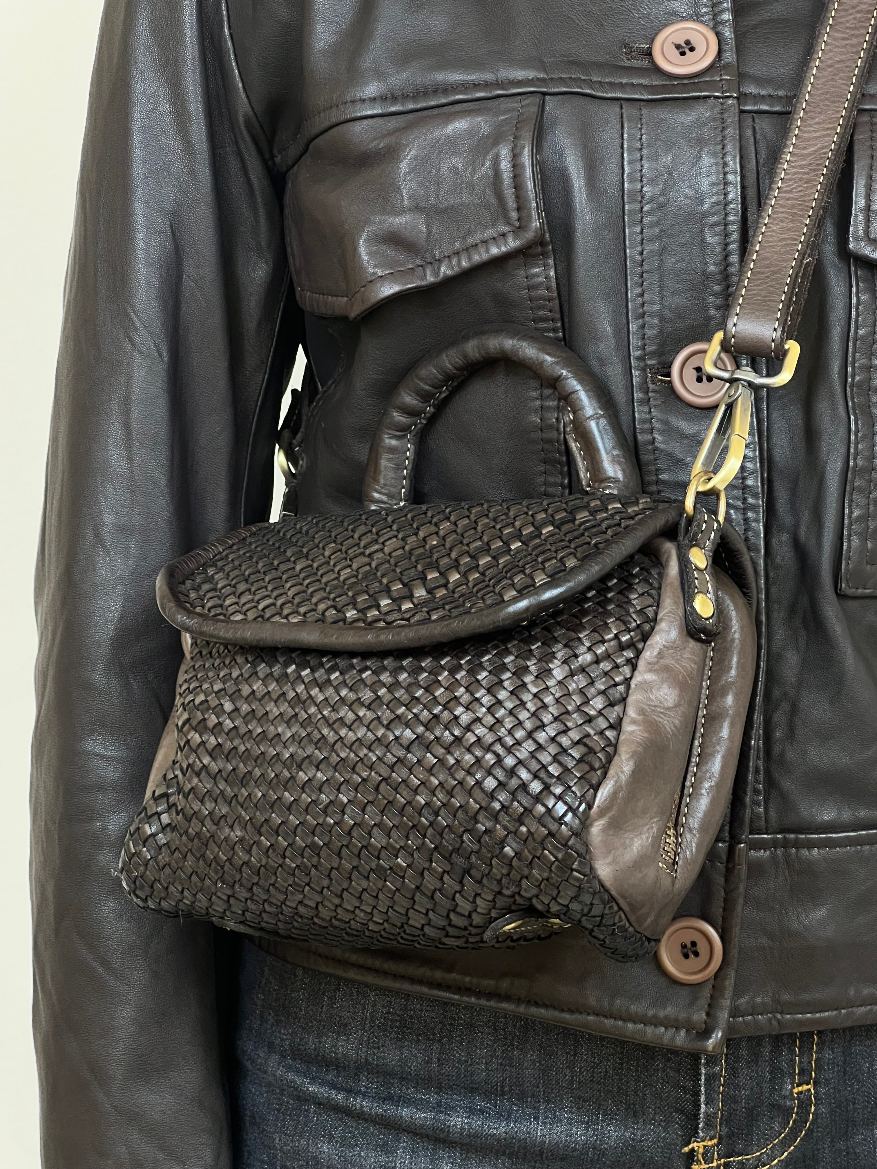 MATIÉ Bag Kitty intreccio pelle