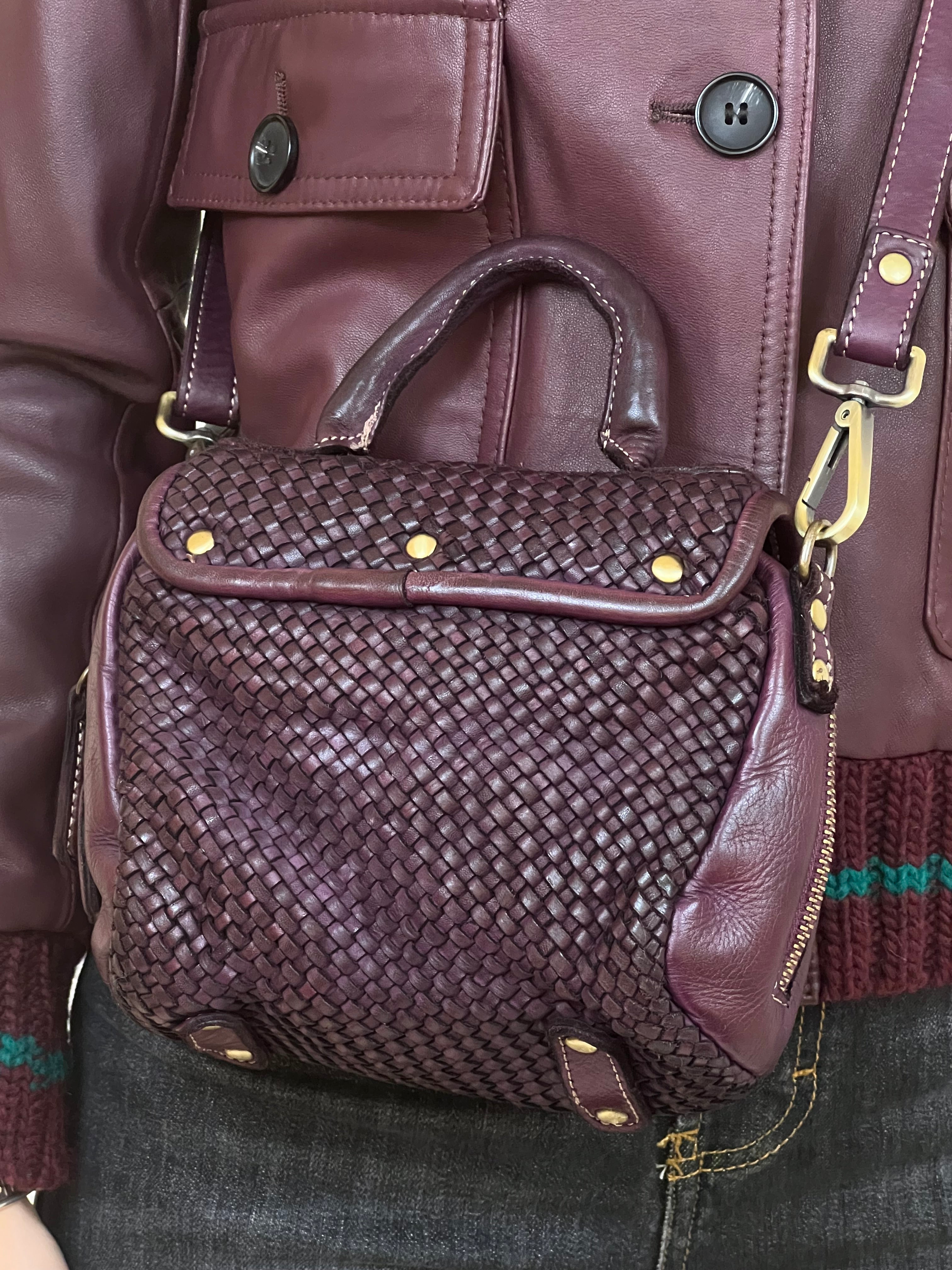 MATIÉ Bag Kitty intreccio pelle