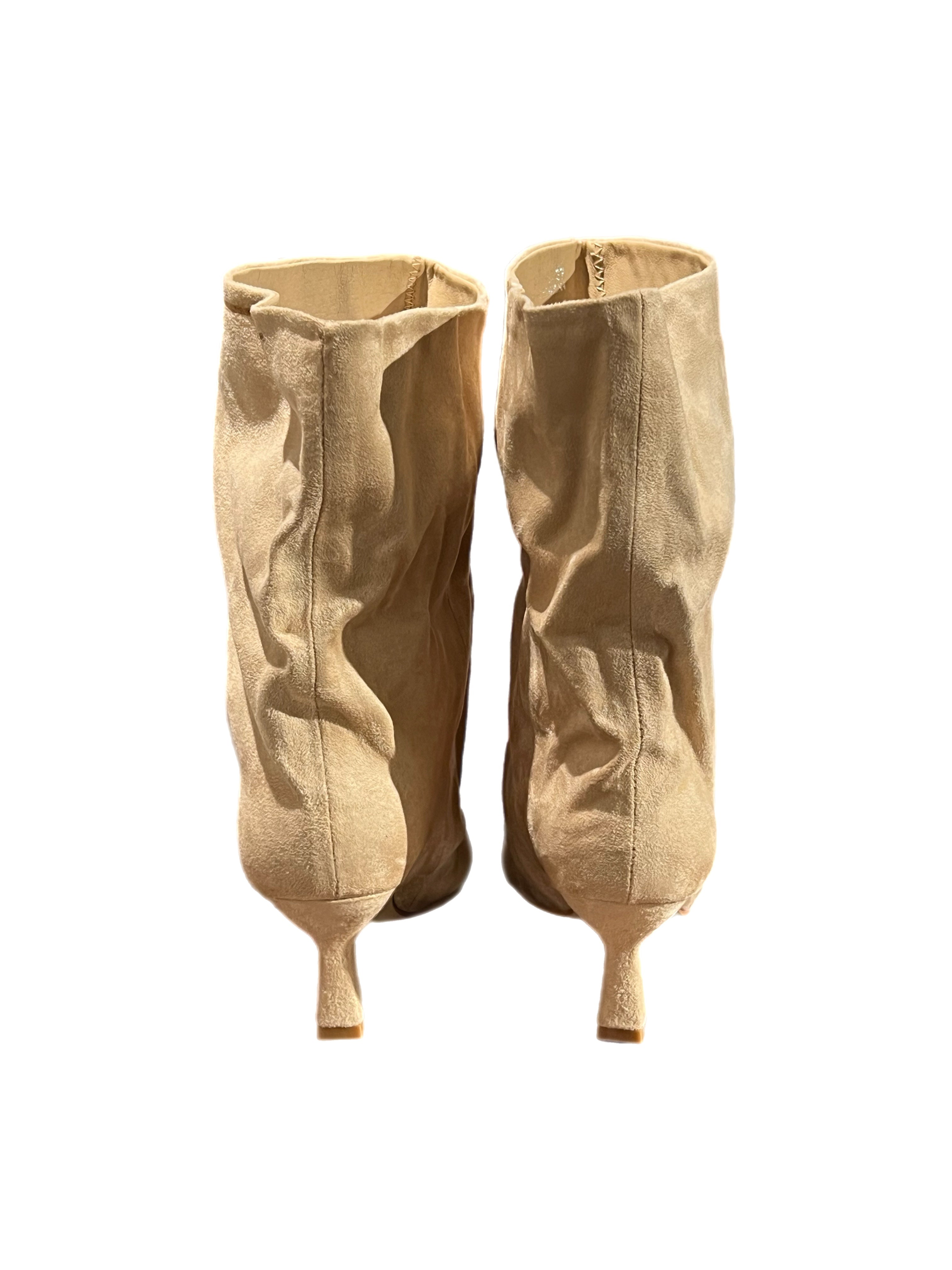 Matié stivaletto giselle ecocamoscio panna