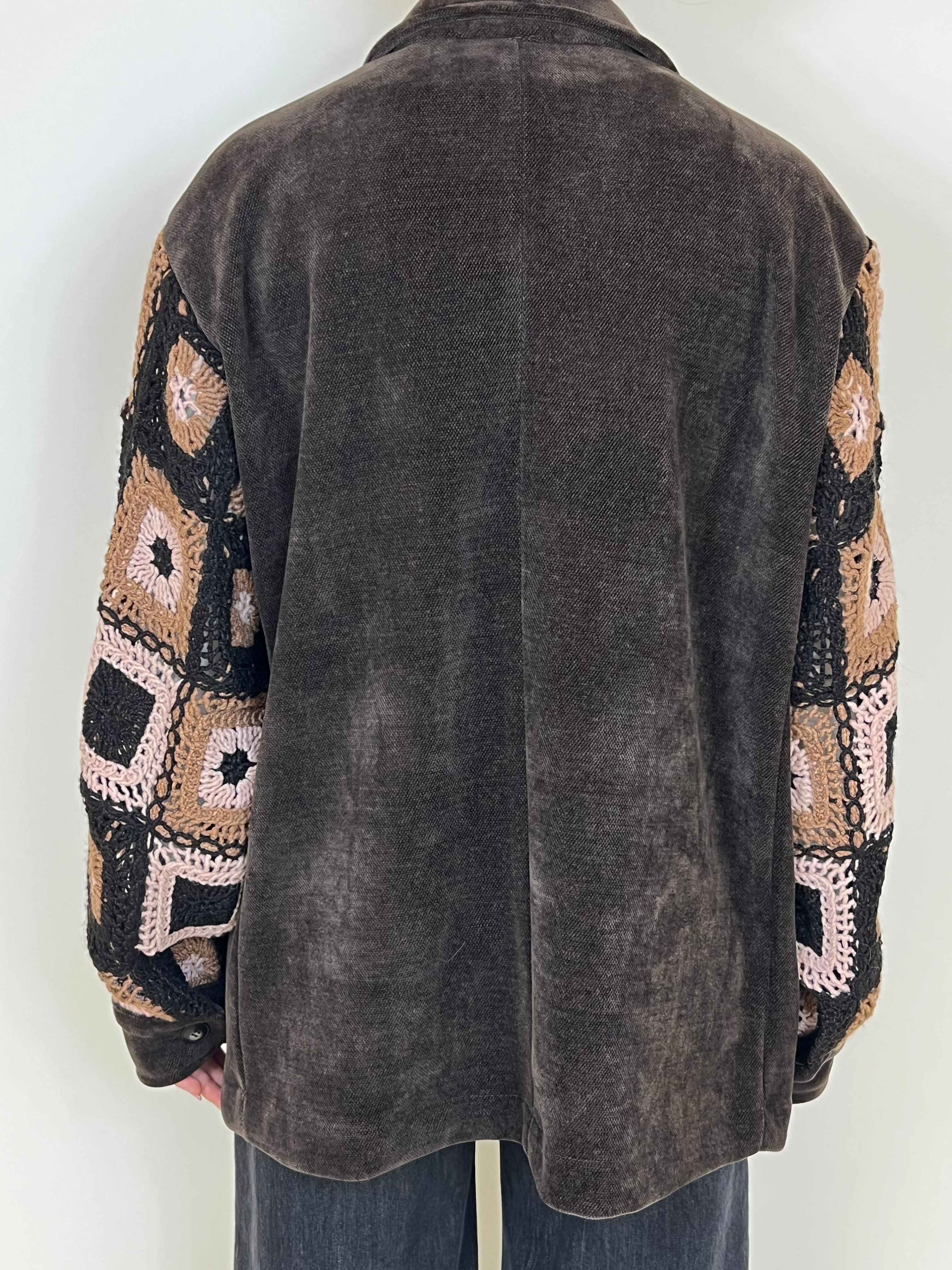 Matié Giacca velluto uncinetto