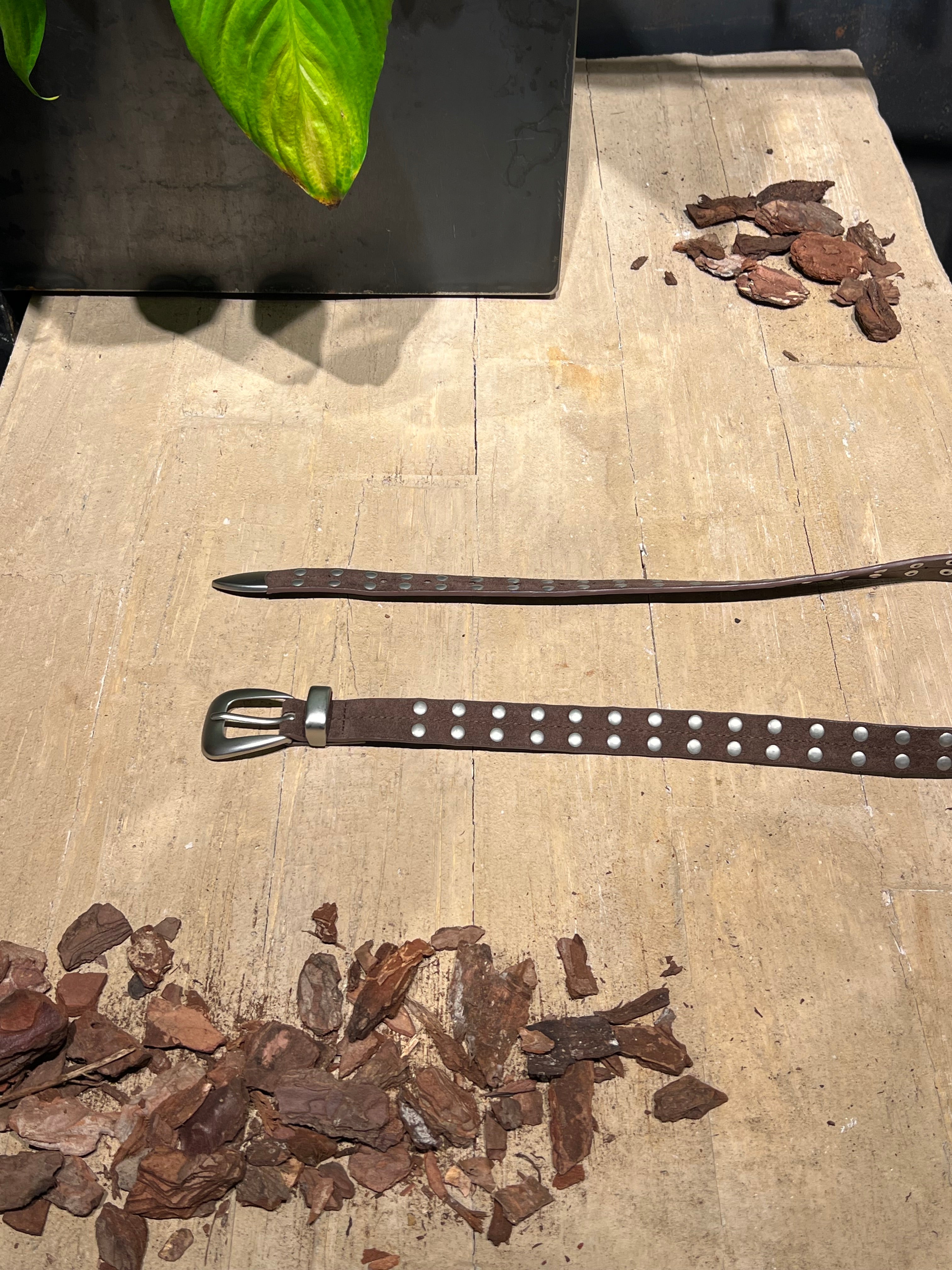 Matié cintura ecopelle borchie