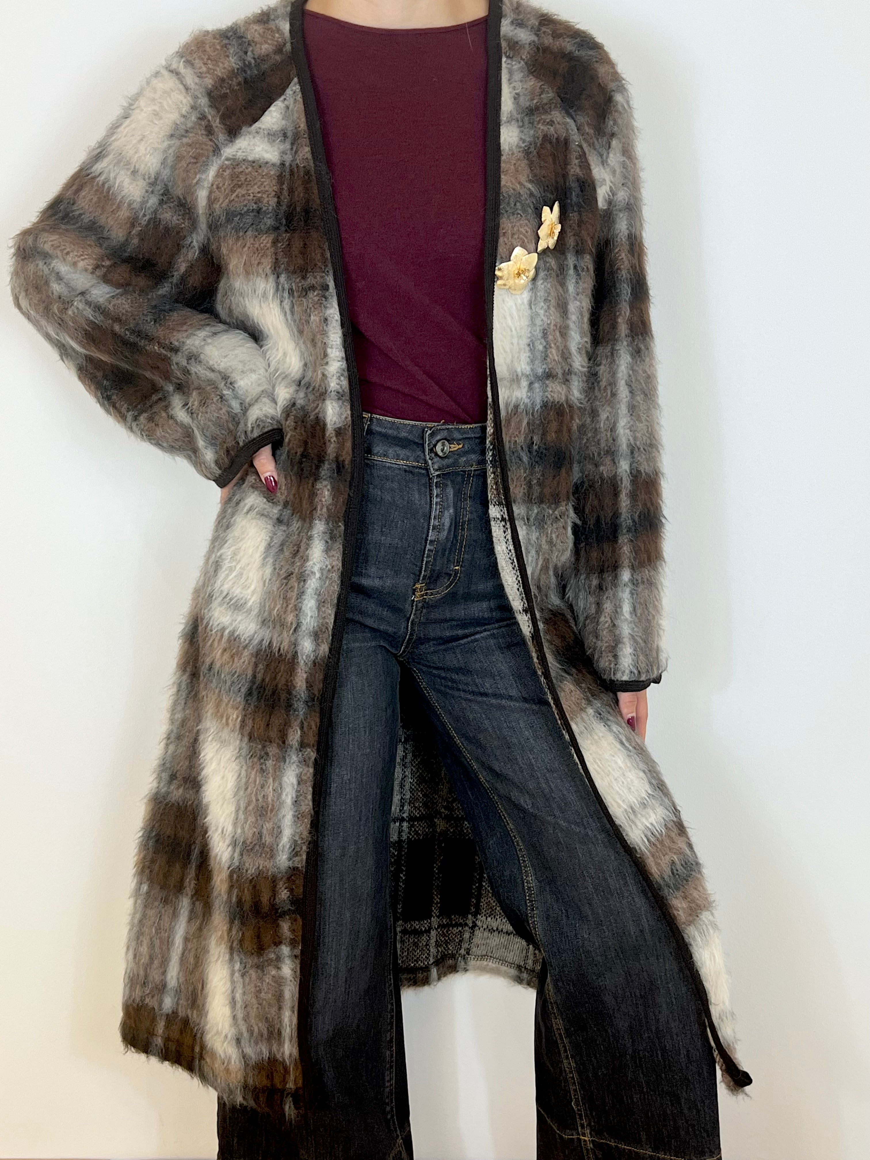 Matié cappotto check aperto