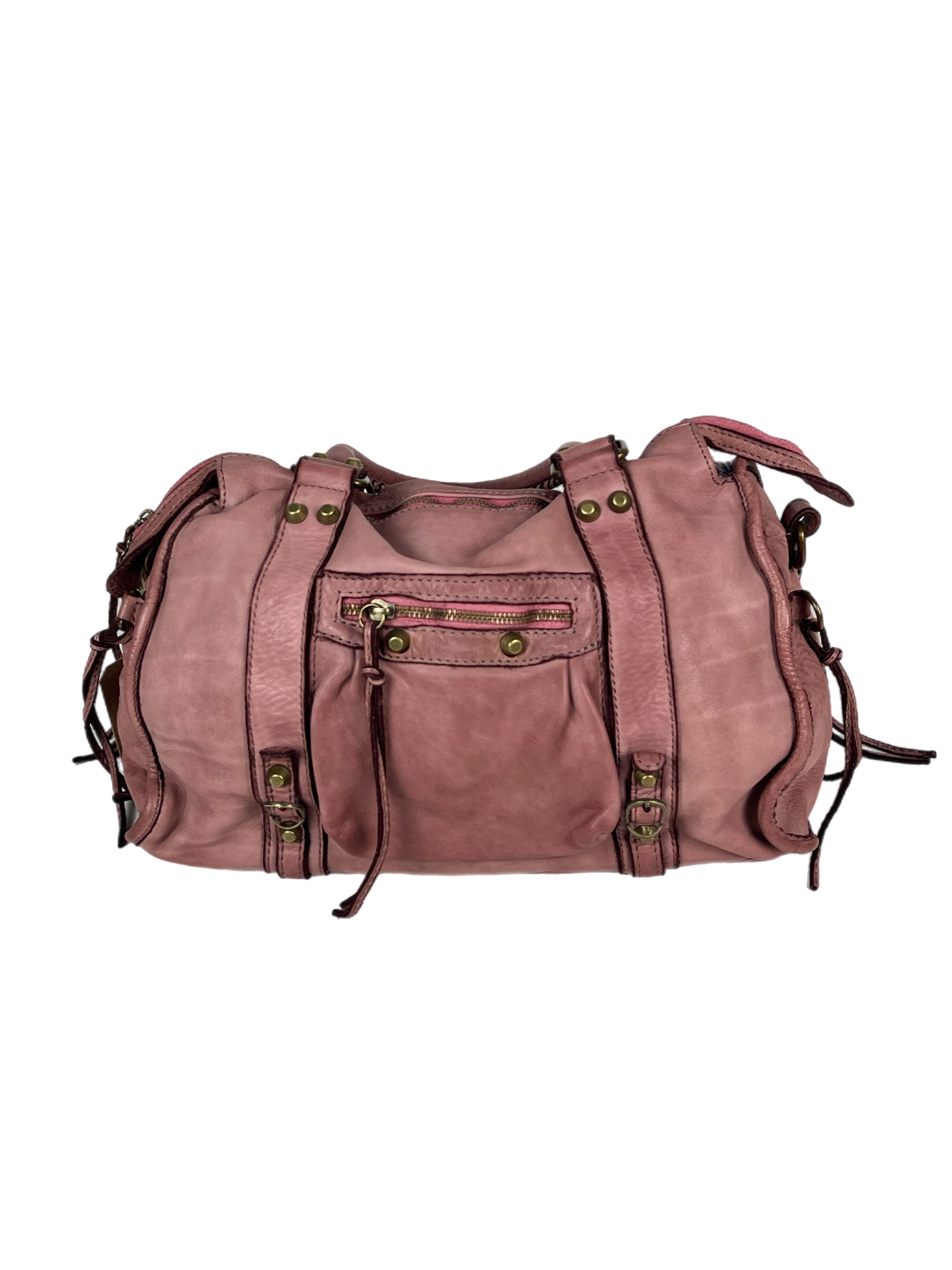 Matié borsa pelle Santiago rosa