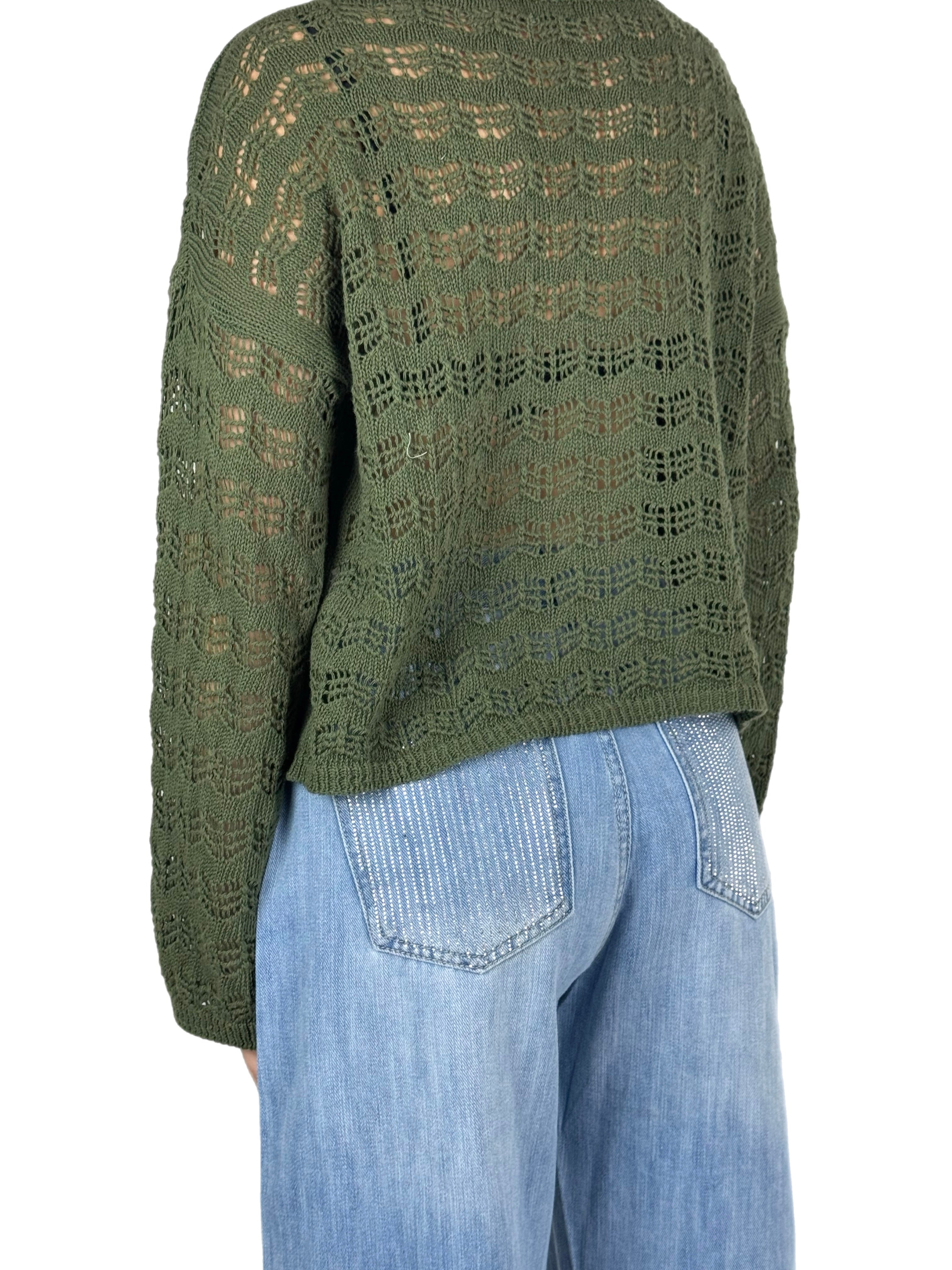 Brend maglia traforata verde