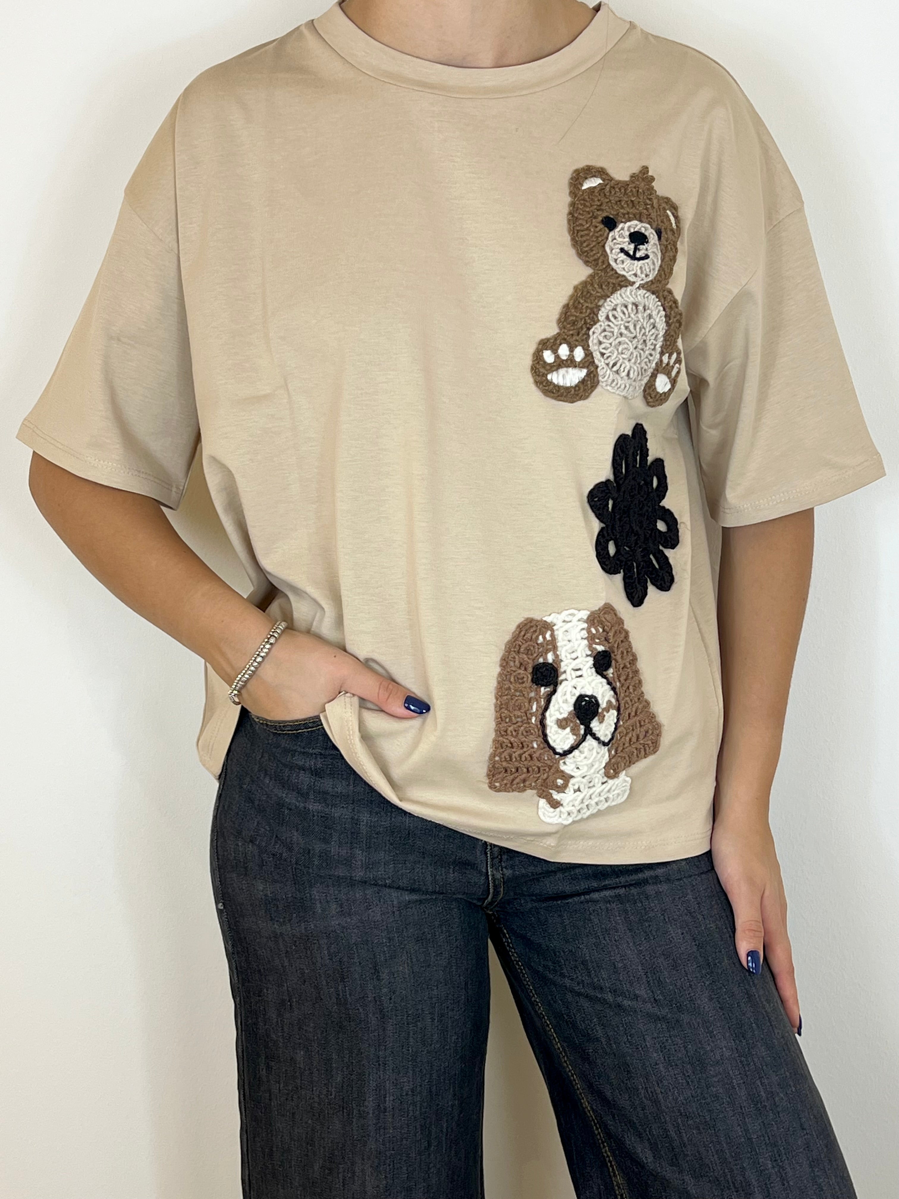 Susy mix t-shirt orso/cane