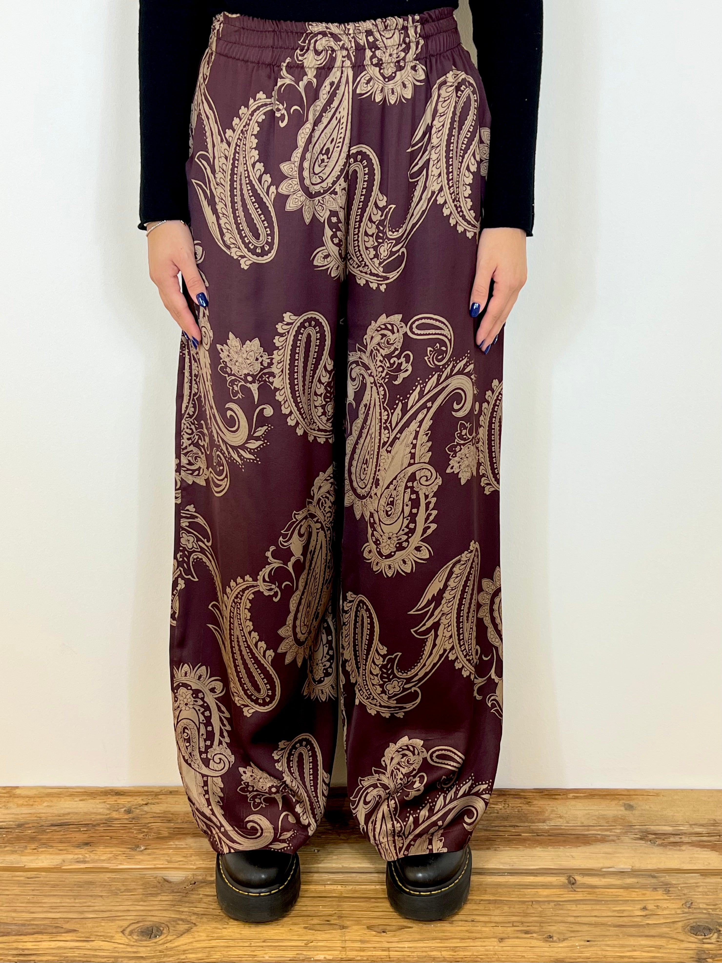 Matié pantalone algeri burgundy