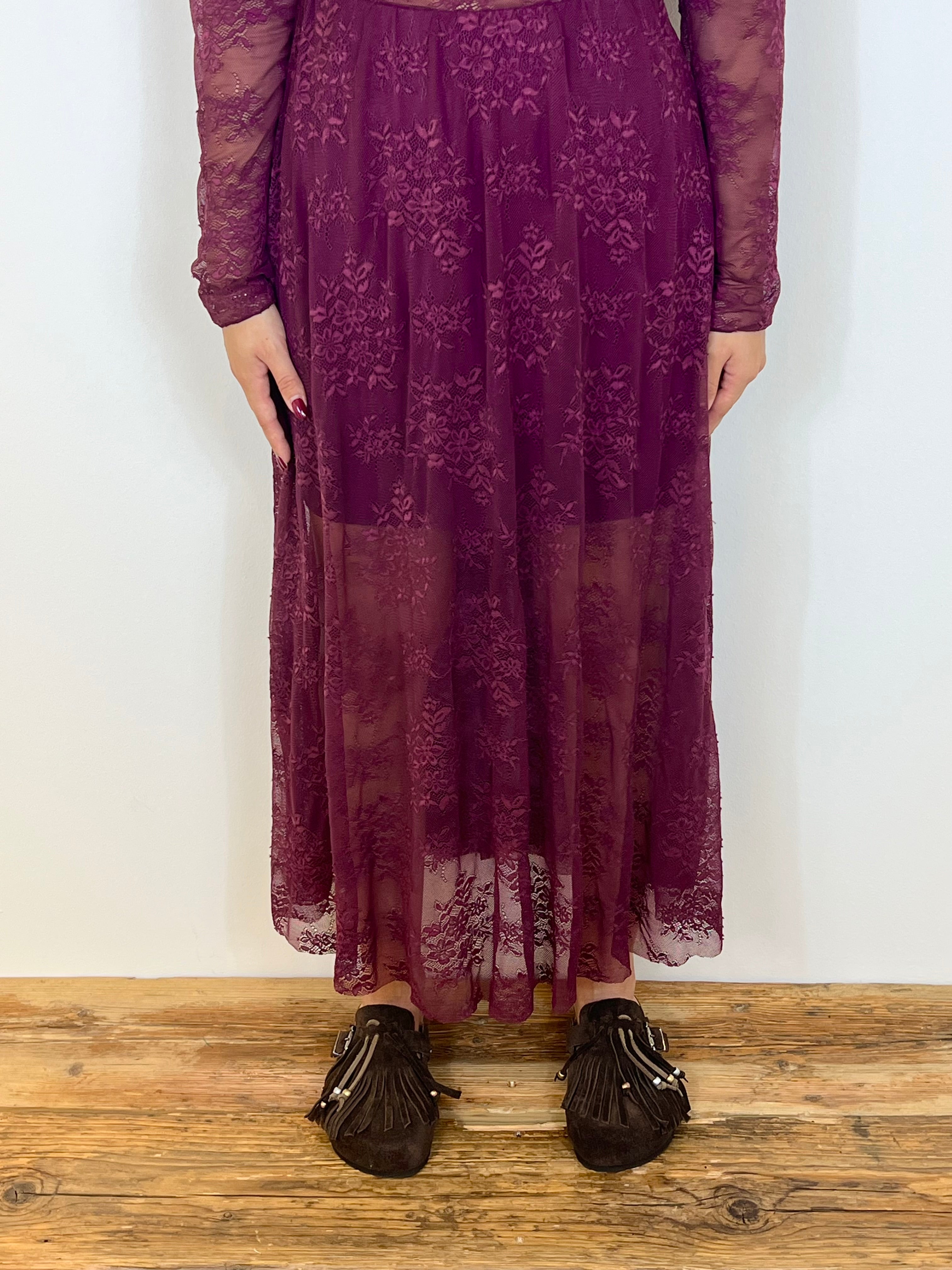 Matié completo pizzo bordeaux