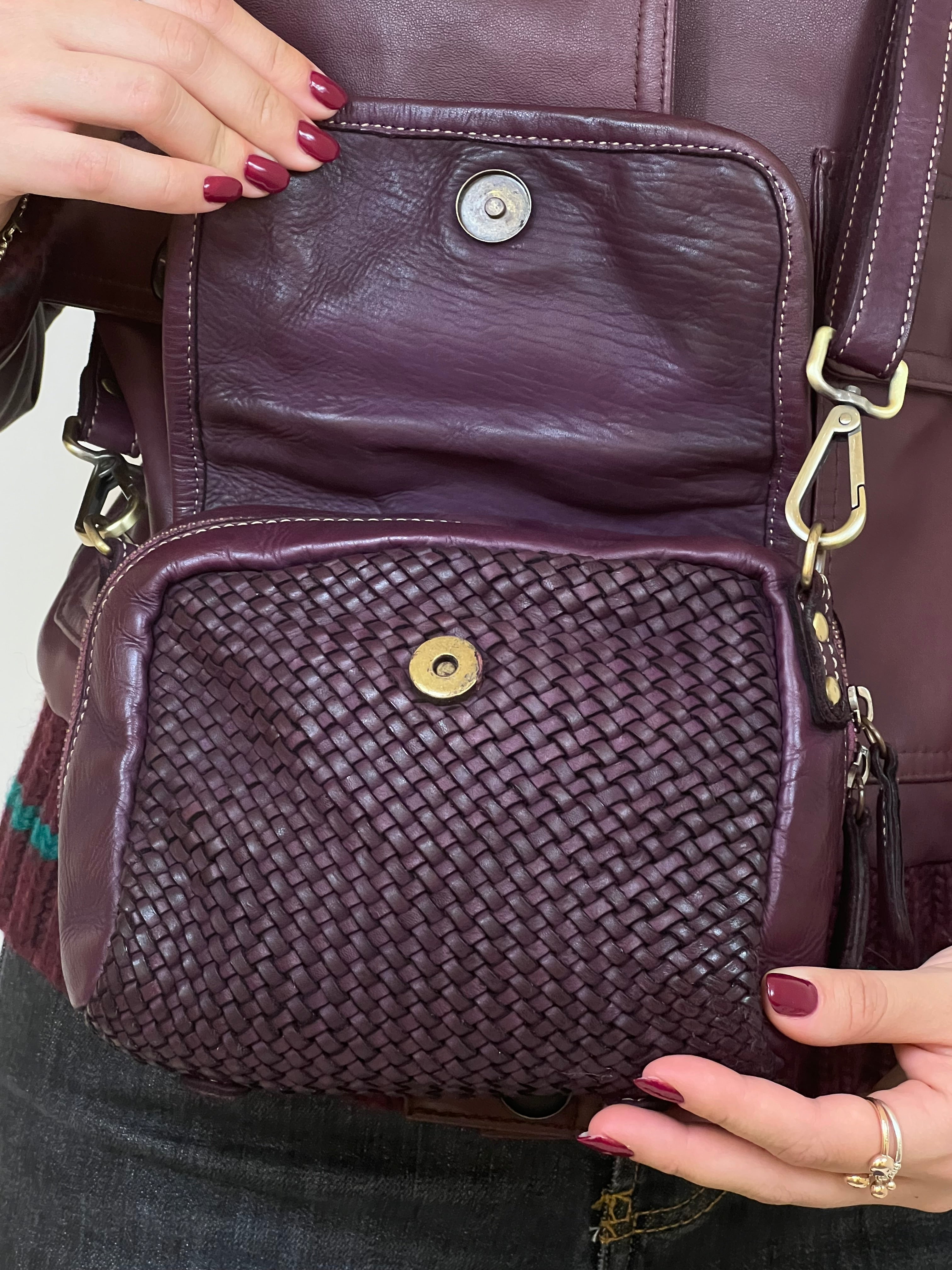 MATIÉ Bag Kitty intreccio pelle