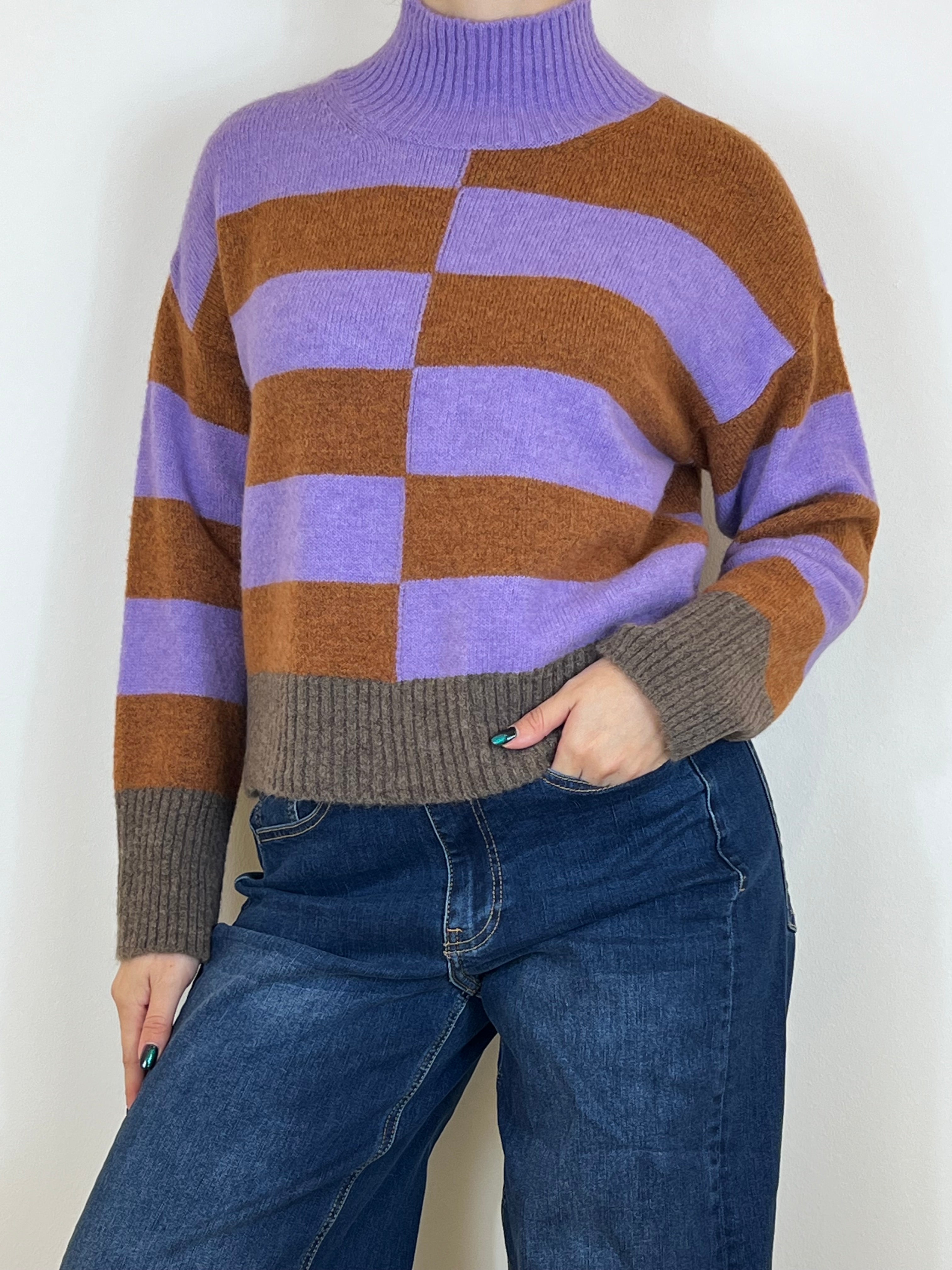 Matié maglia micol lilla/coccio