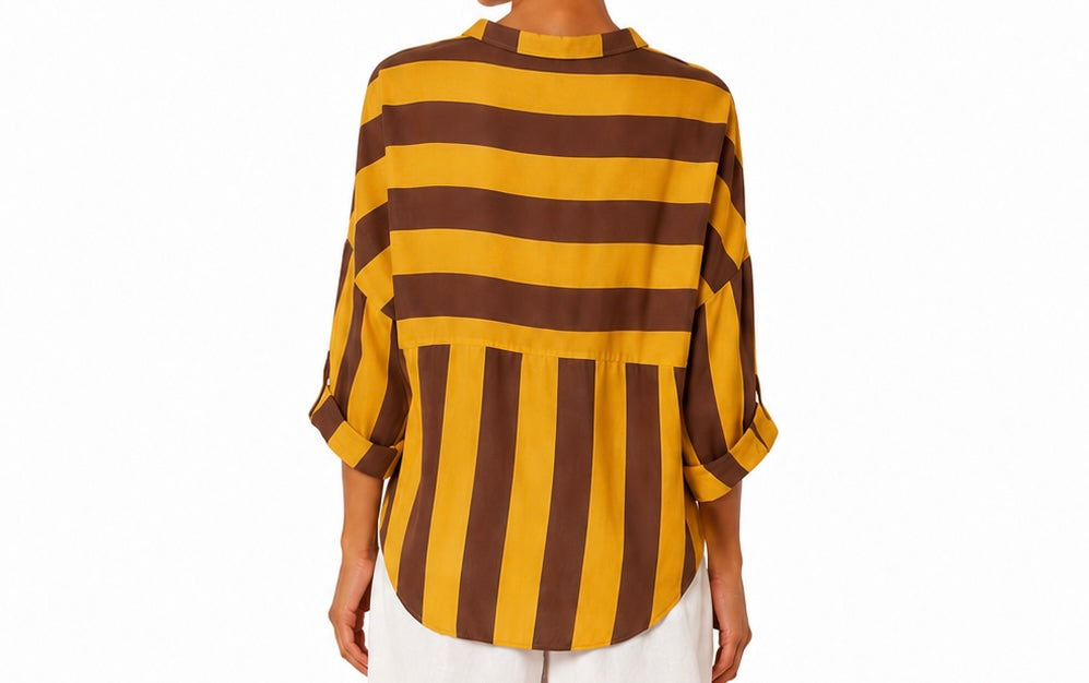 Matié camicia giallo/ciokko