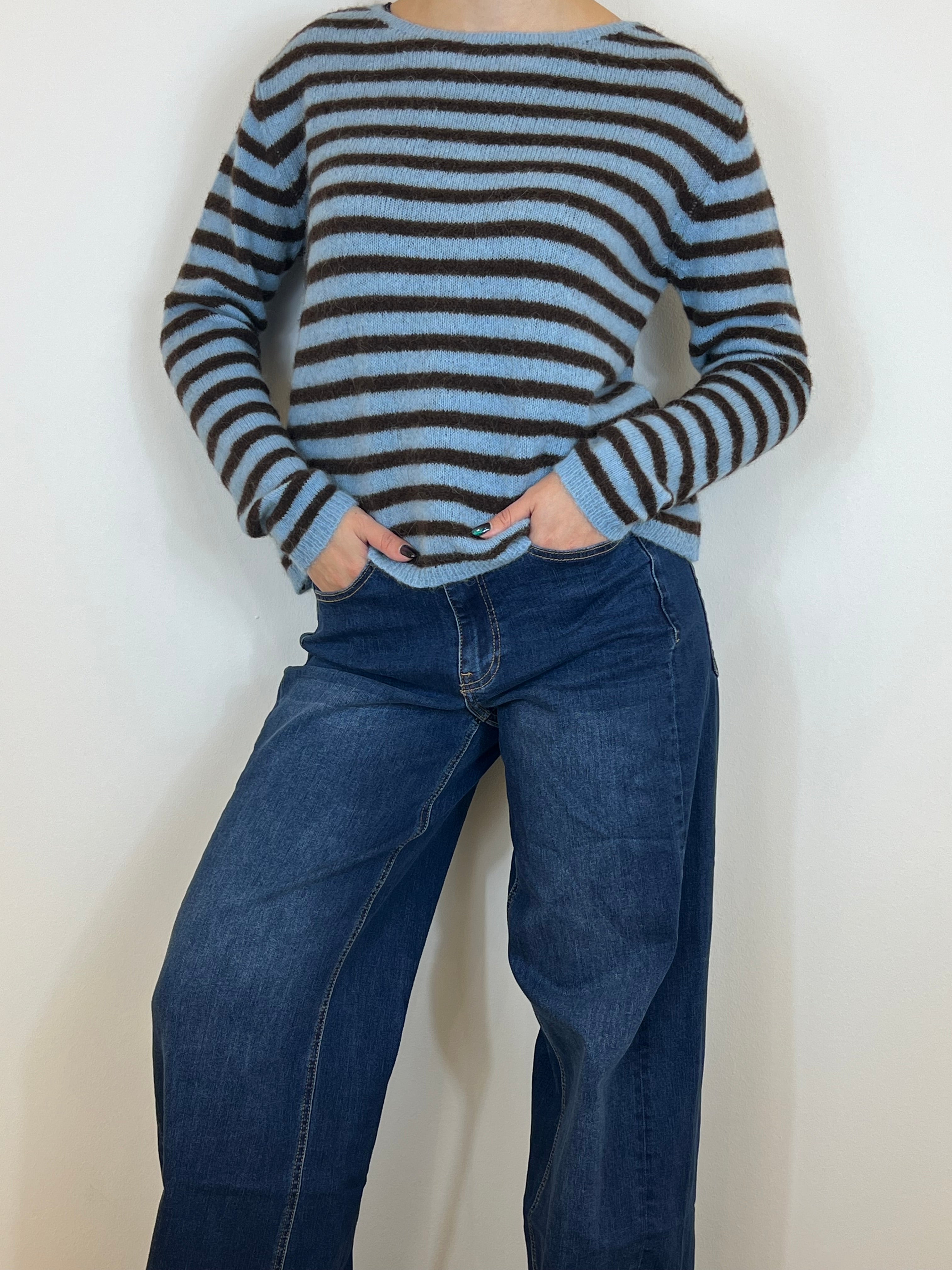 Matié maglia baby azzurro/moro