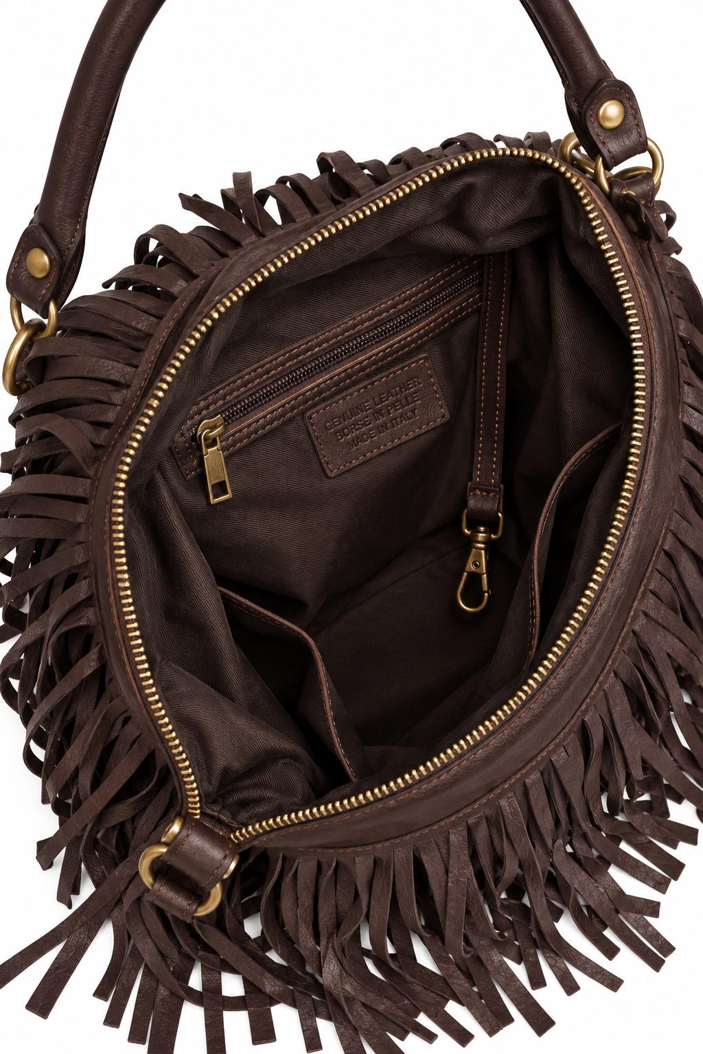 Matié borsa pelle chicca moro