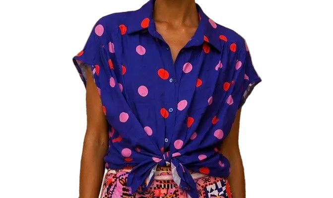 susy mix camicia fly blu