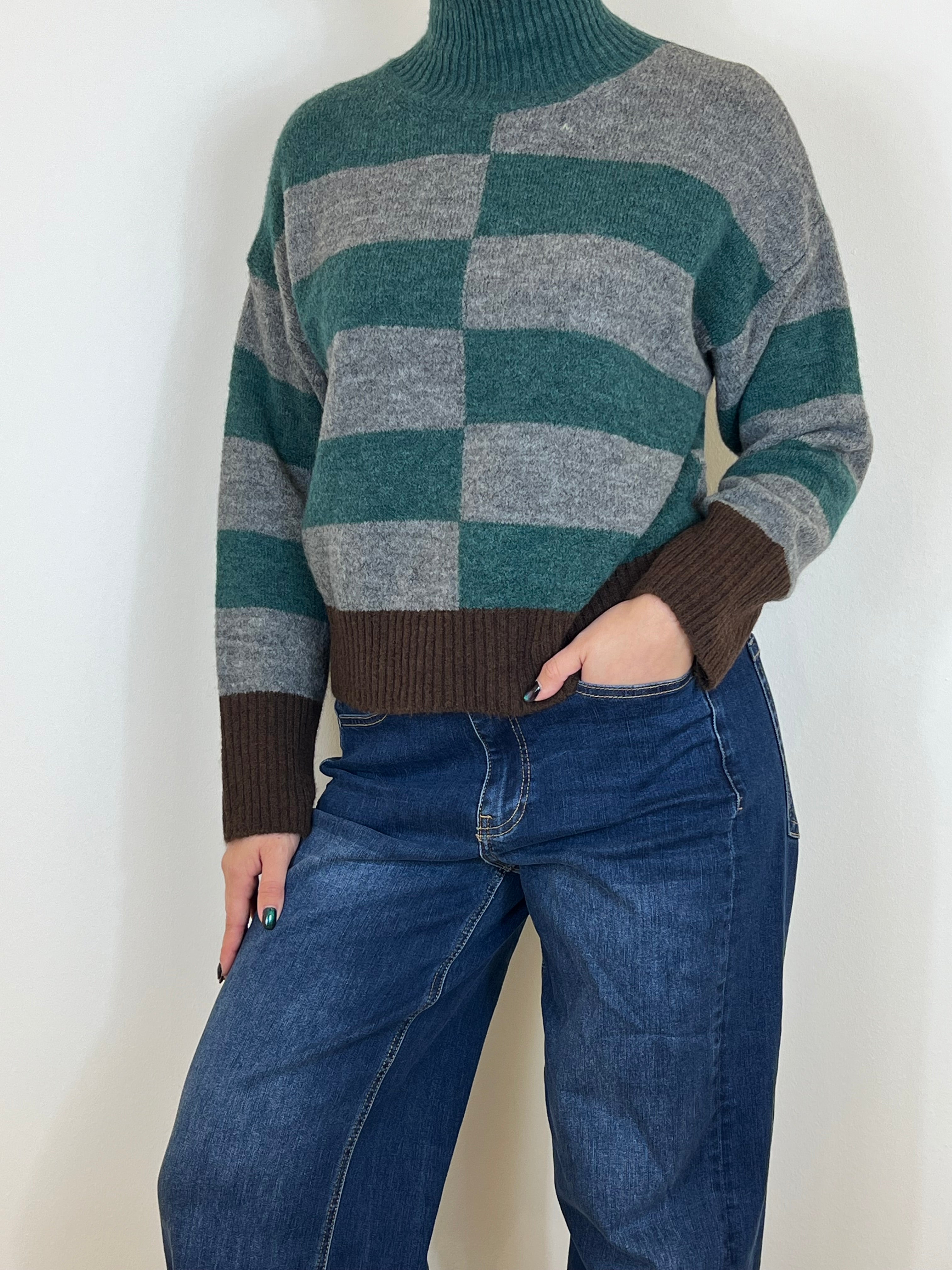 Matié maglia micol verde/grigio