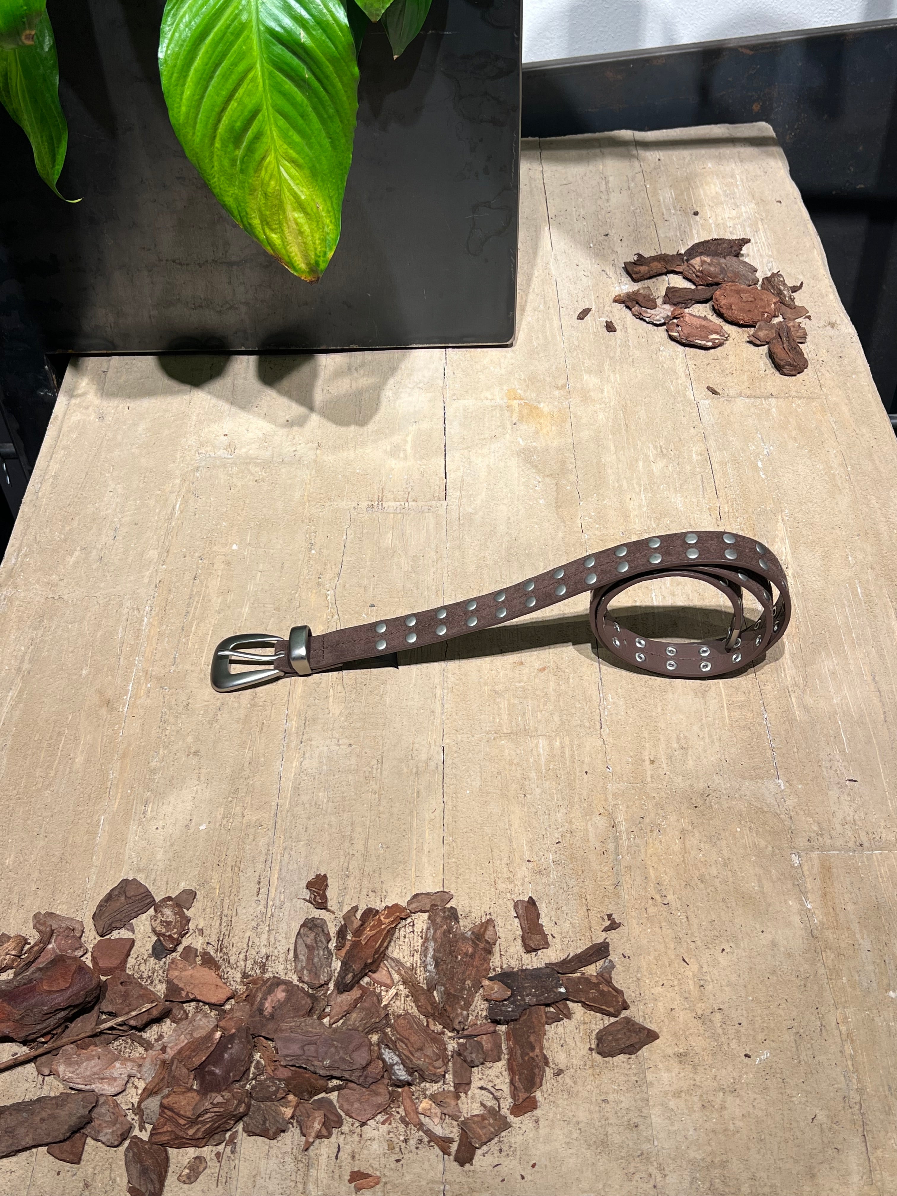 Matié cintura ecopelle borchie