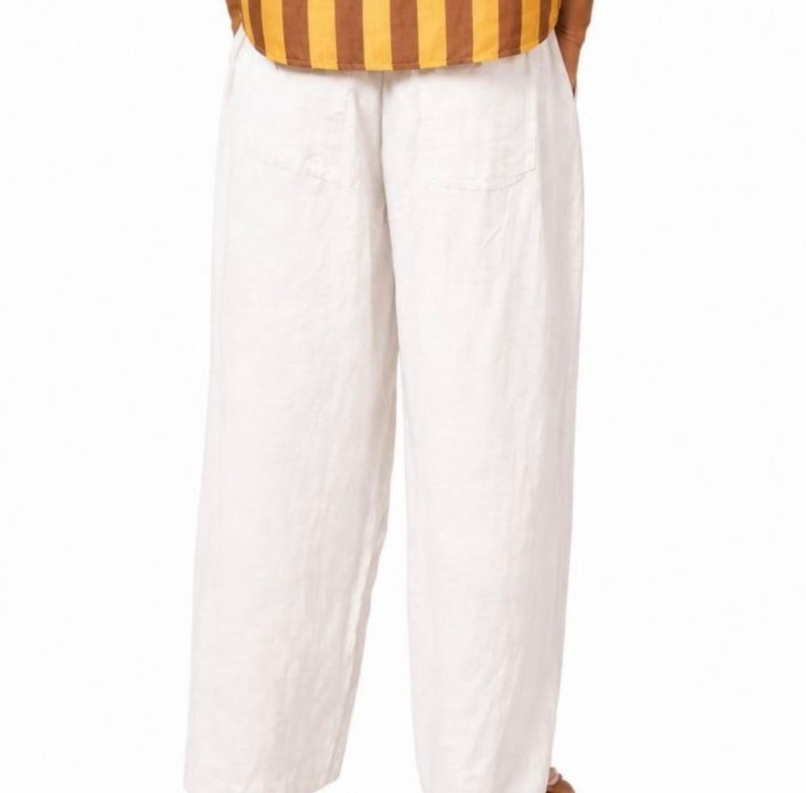 Matié pantalone flora bianco