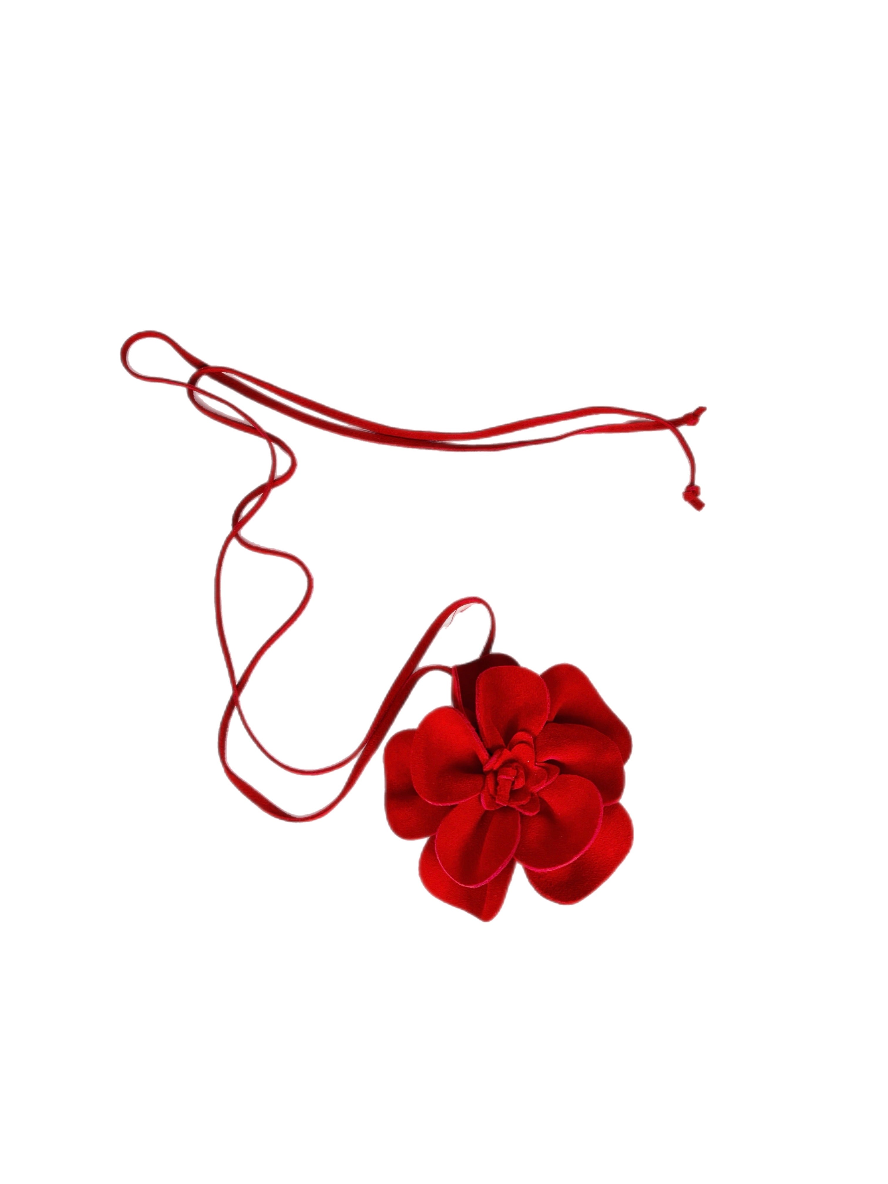 Matié cintura camoscio peonia rosso