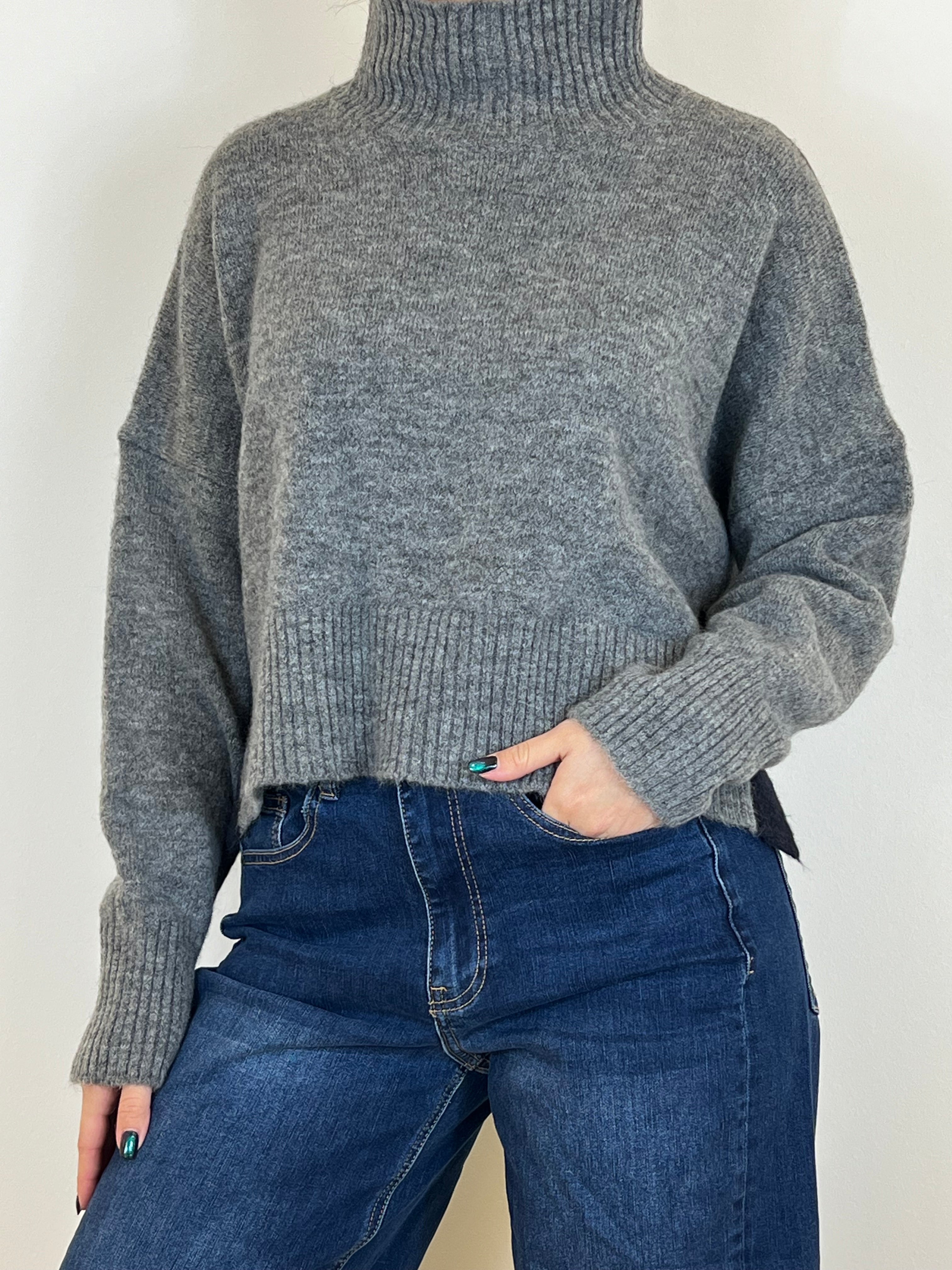 Matié maglia lea grigio/blu