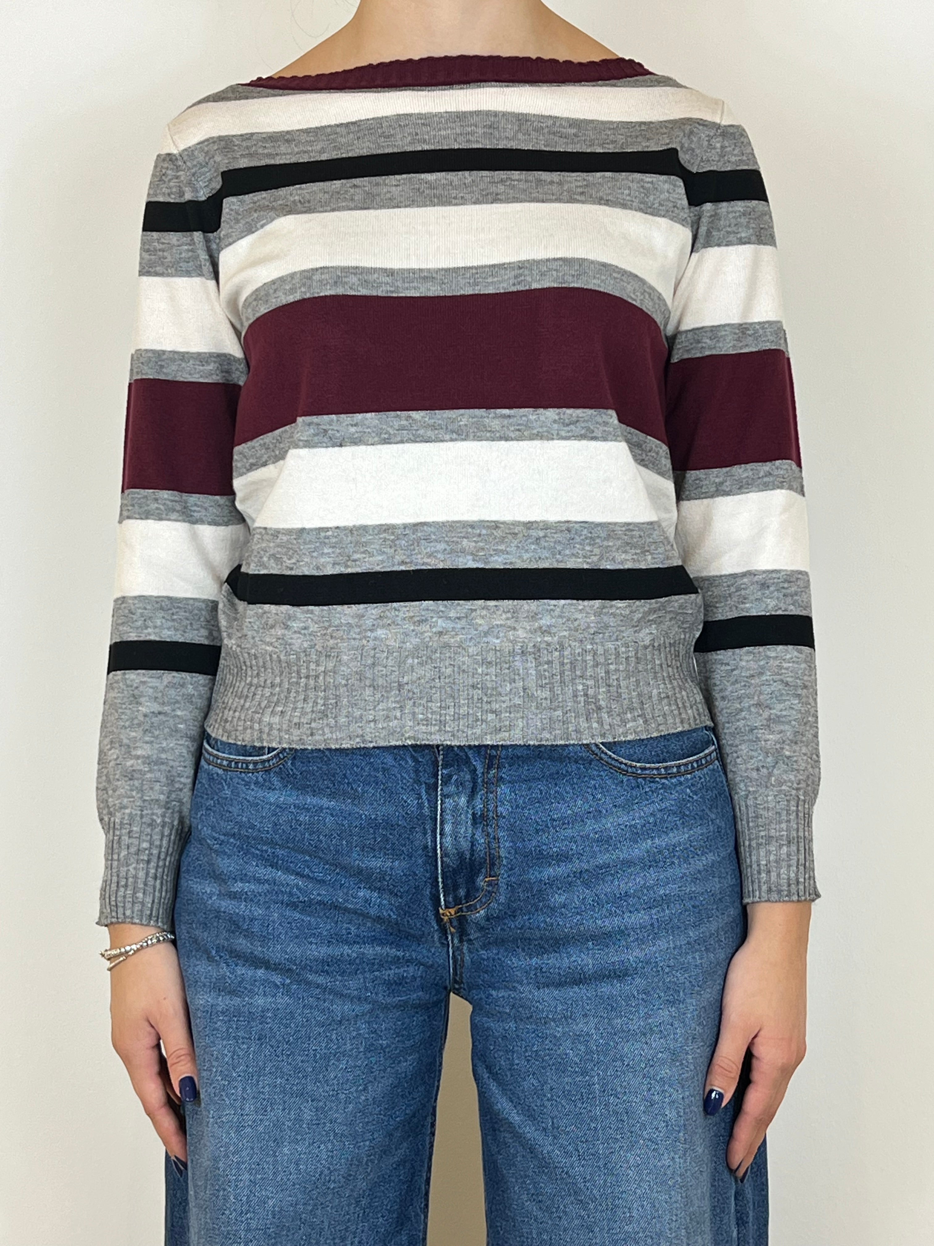 Susy mix maglia filo grigio