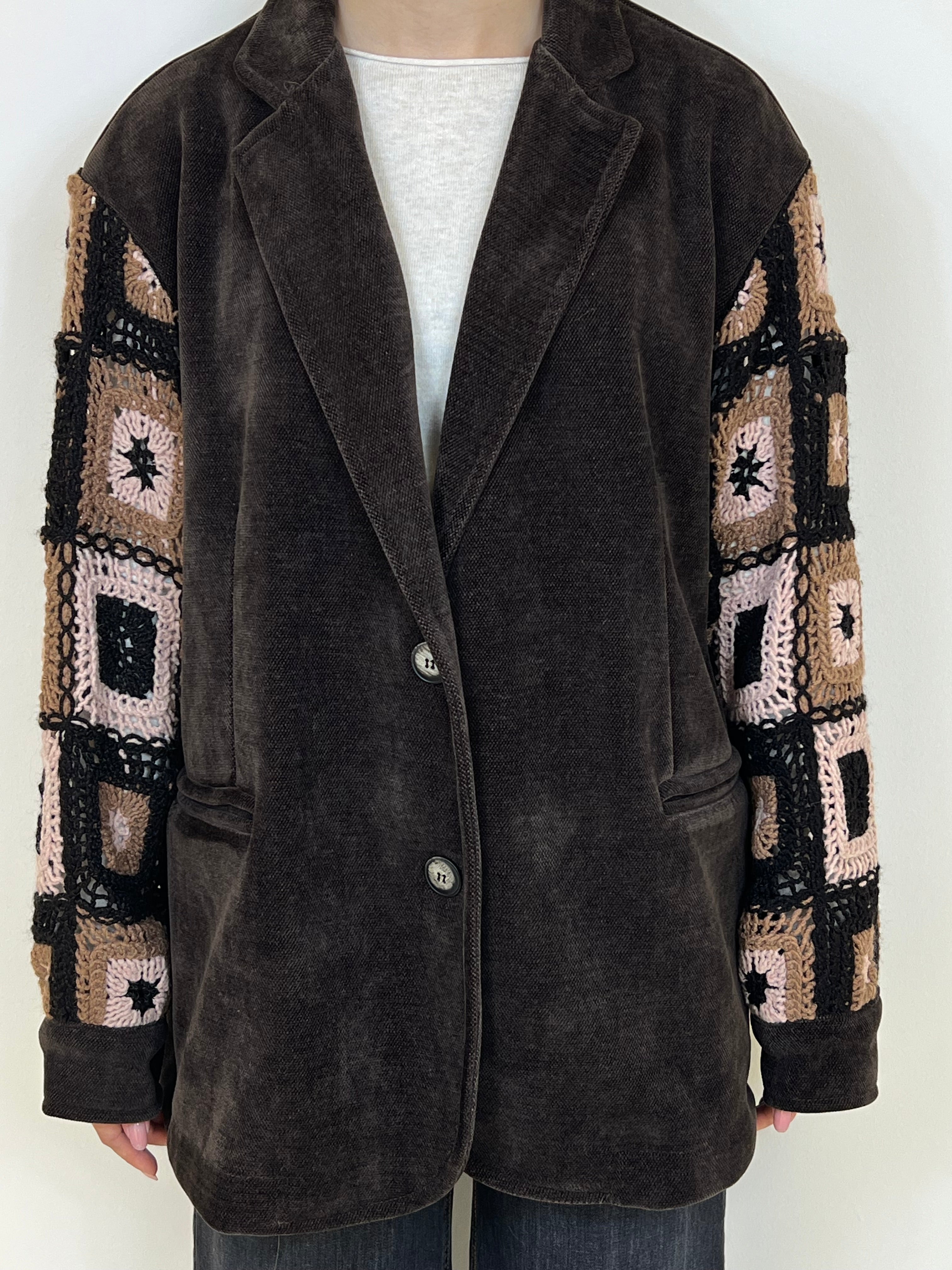 Matié Giacca velluto uncinetto