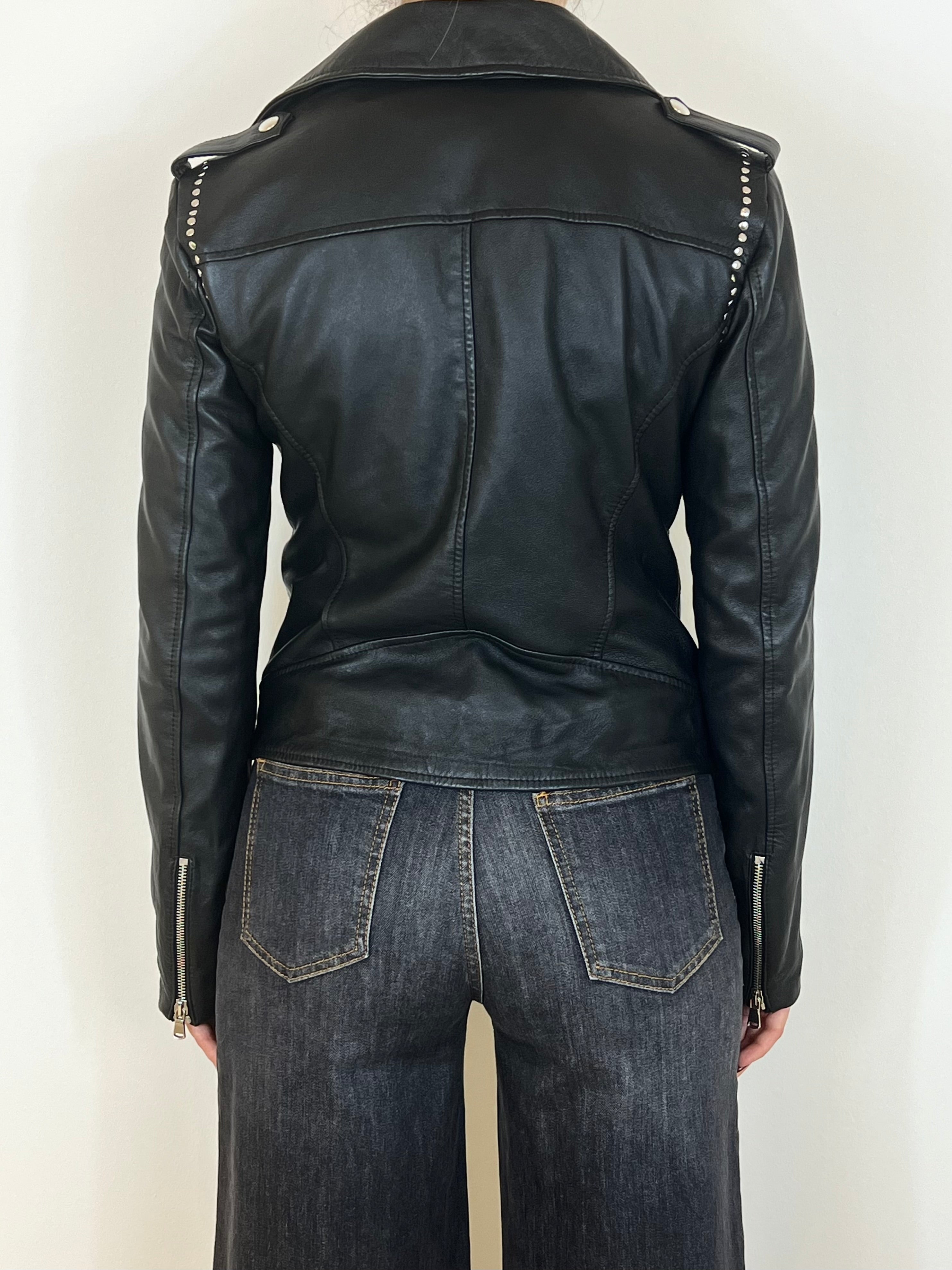 Matié giubbino pelle borchie