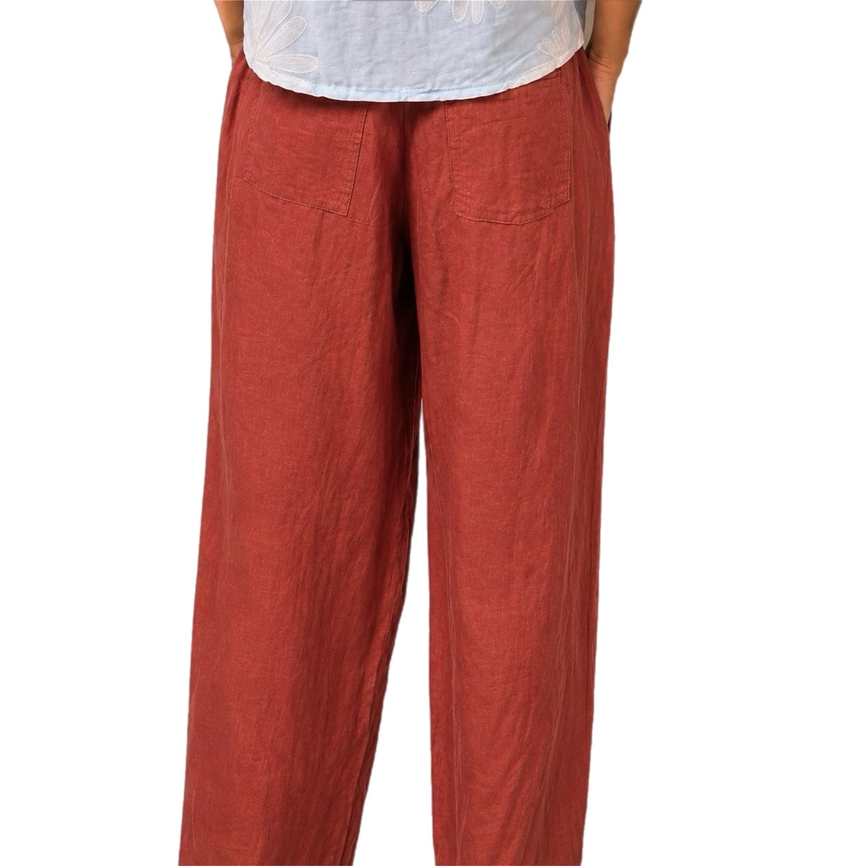 Matié pantalone flora coccio