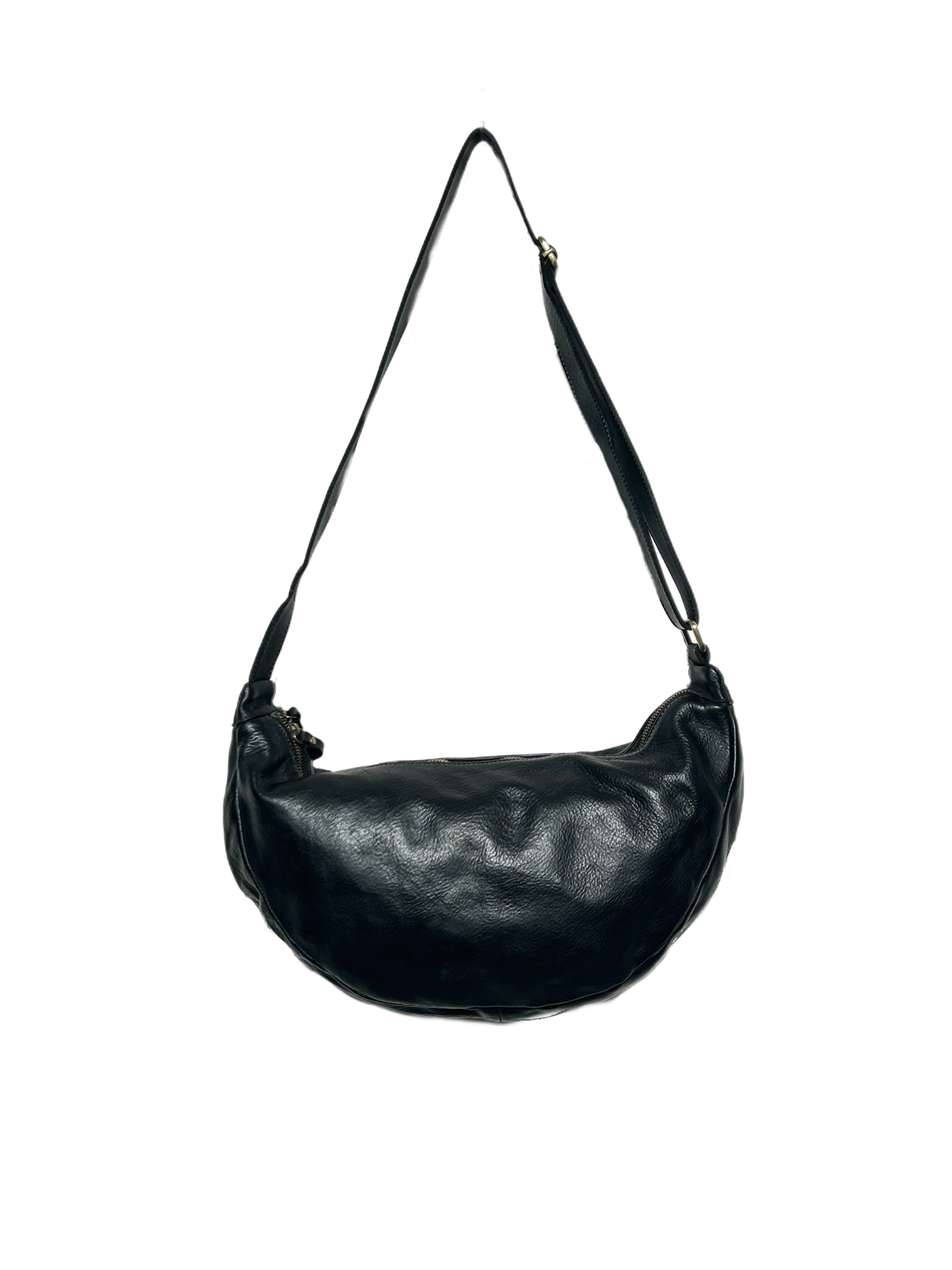 Matié borsa/marsupio pelle Amalfi nero