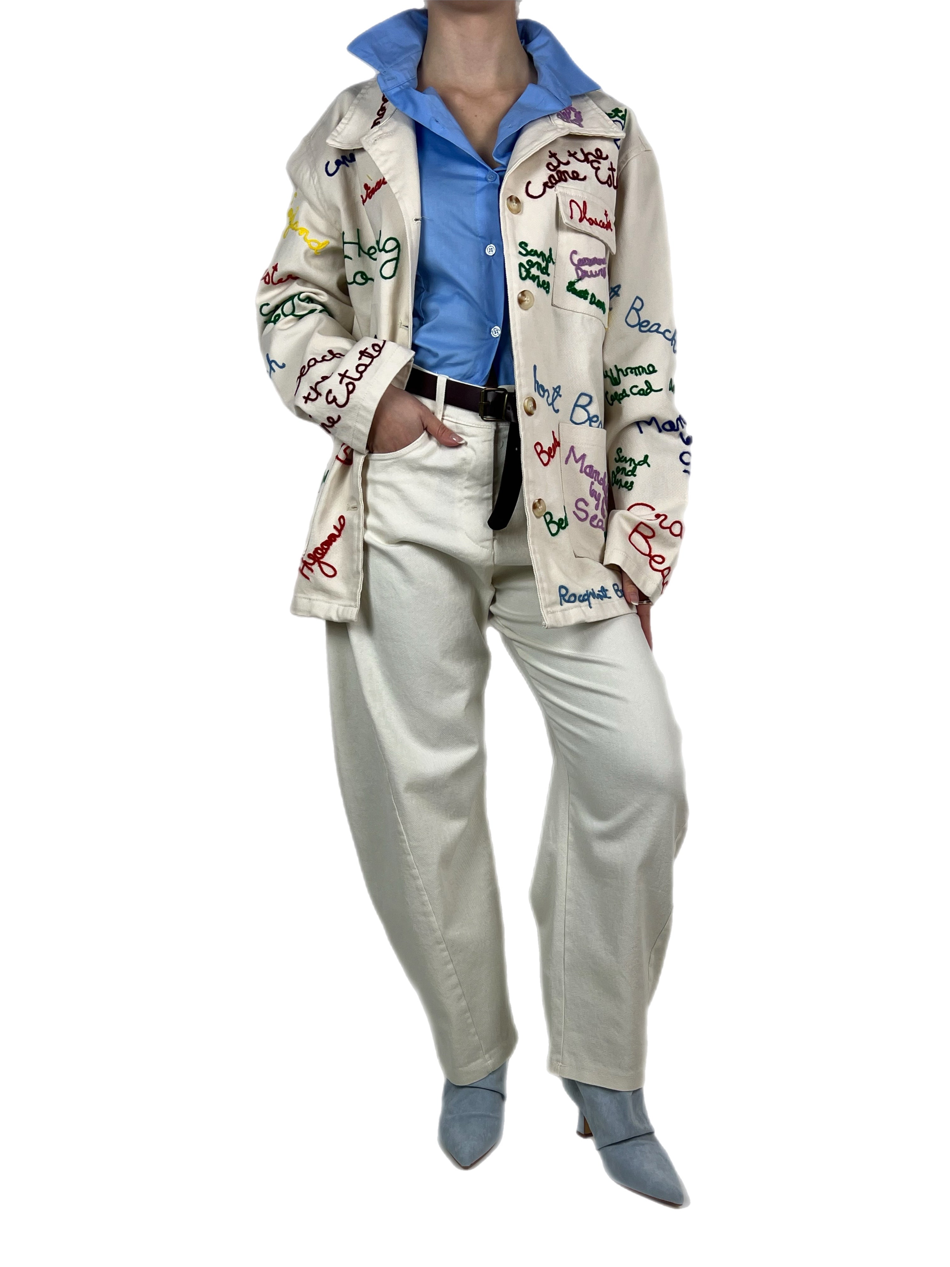 Matié pantalone geranio panna