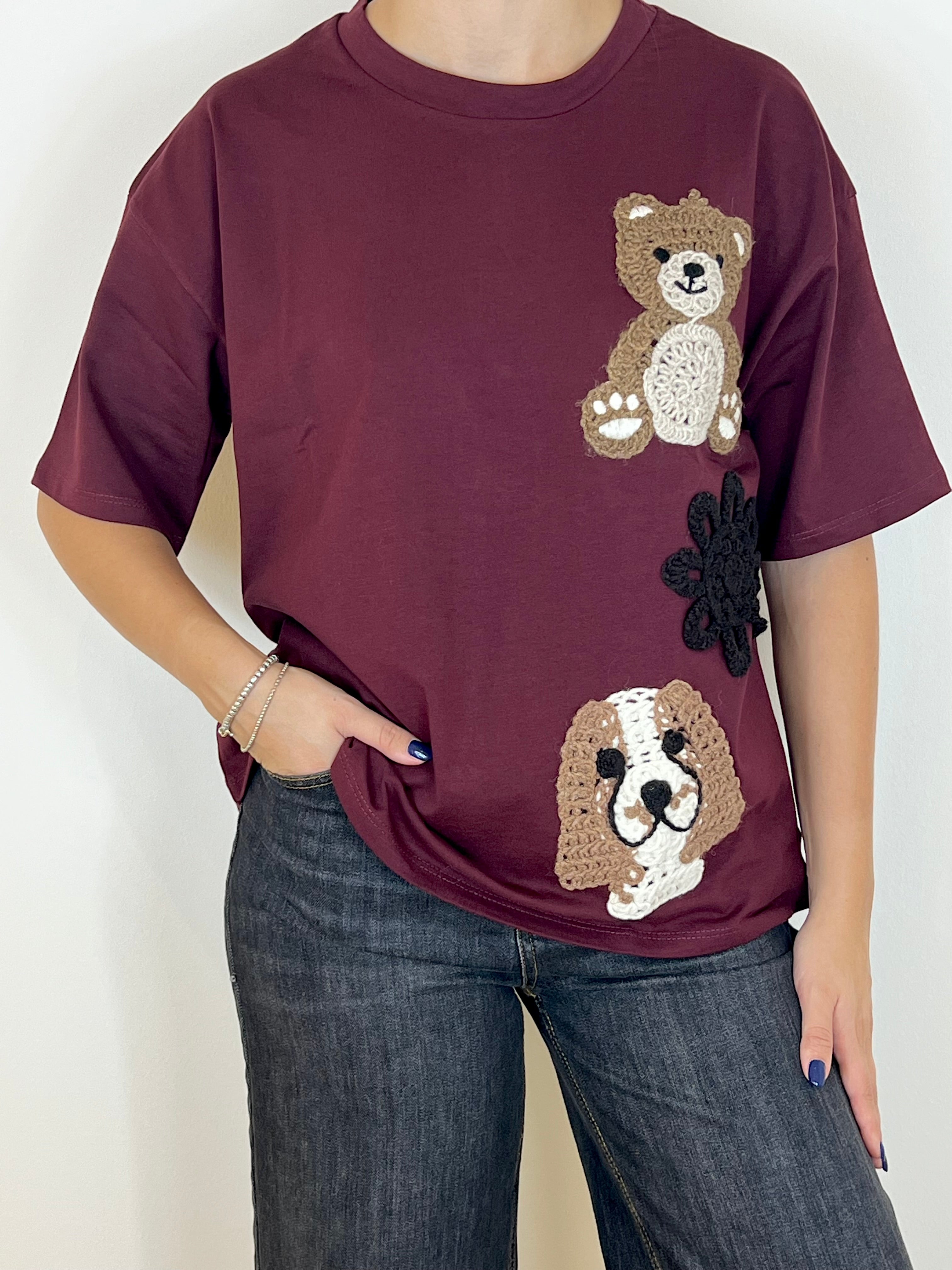 Susy mix t-shirt orso/cane