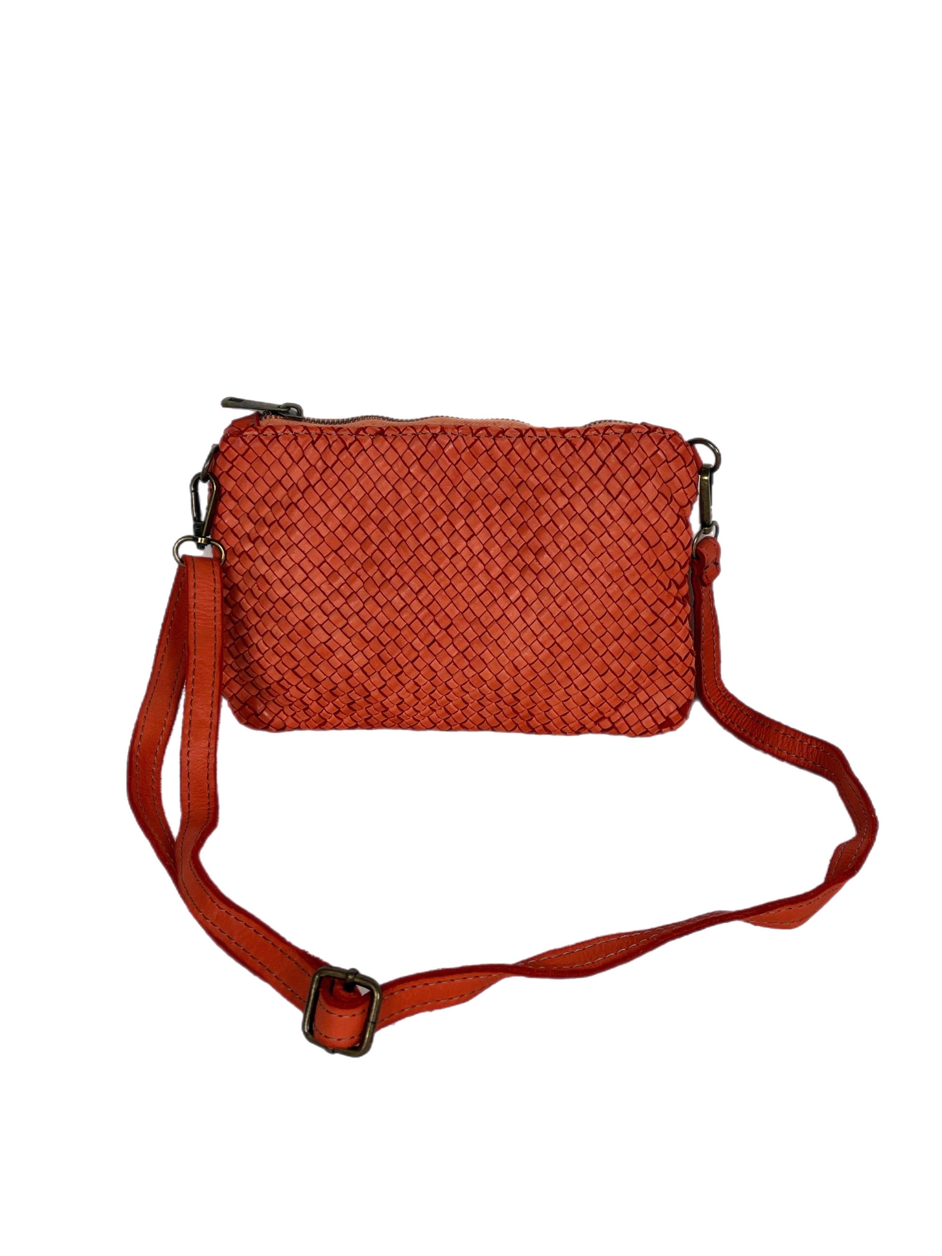 Matié borsa pelle Cádiz arancio