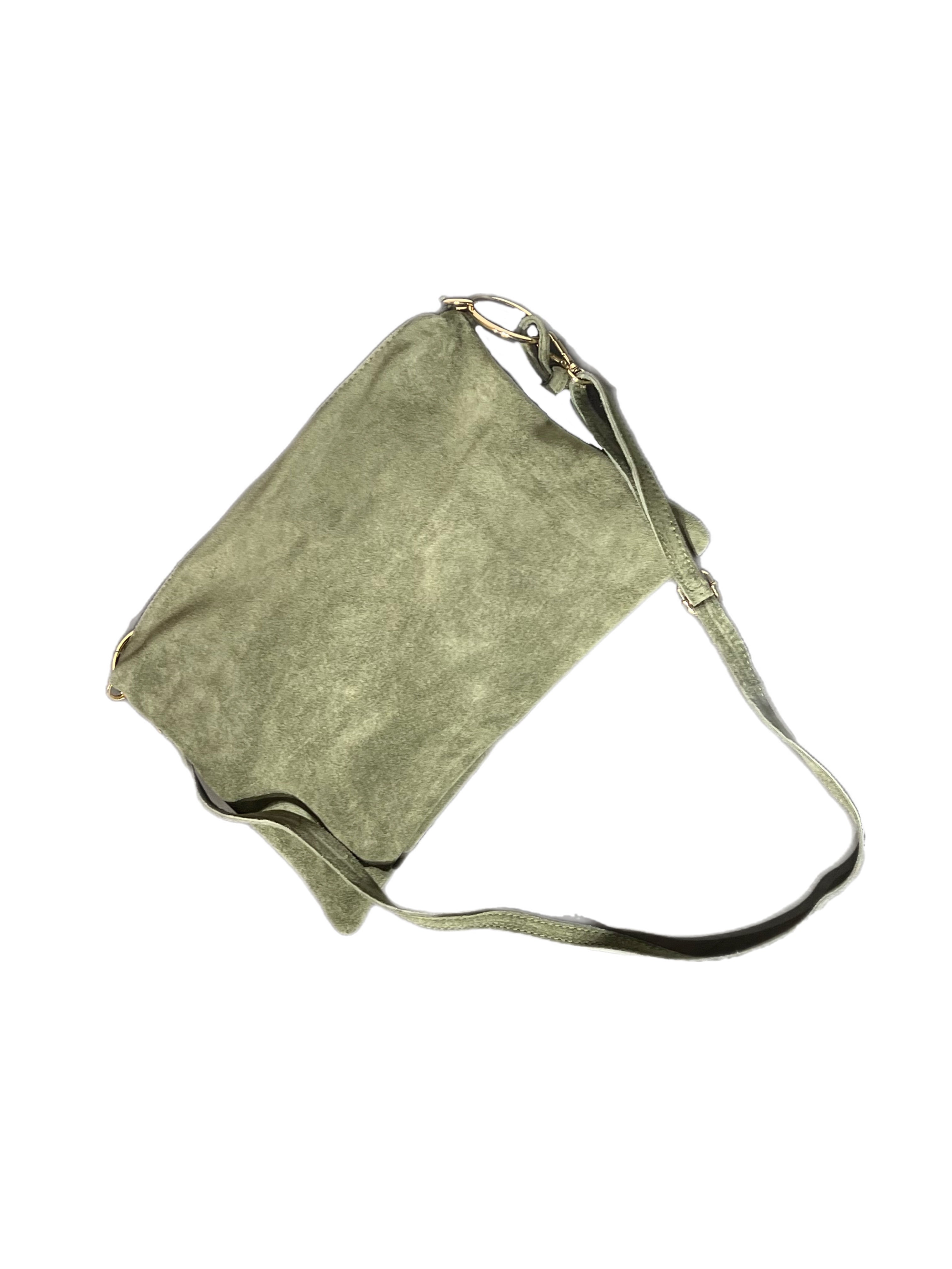 Matié borsa camoscio bambù salvia