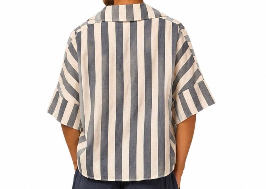 Matié camicia Cannes panna/blu