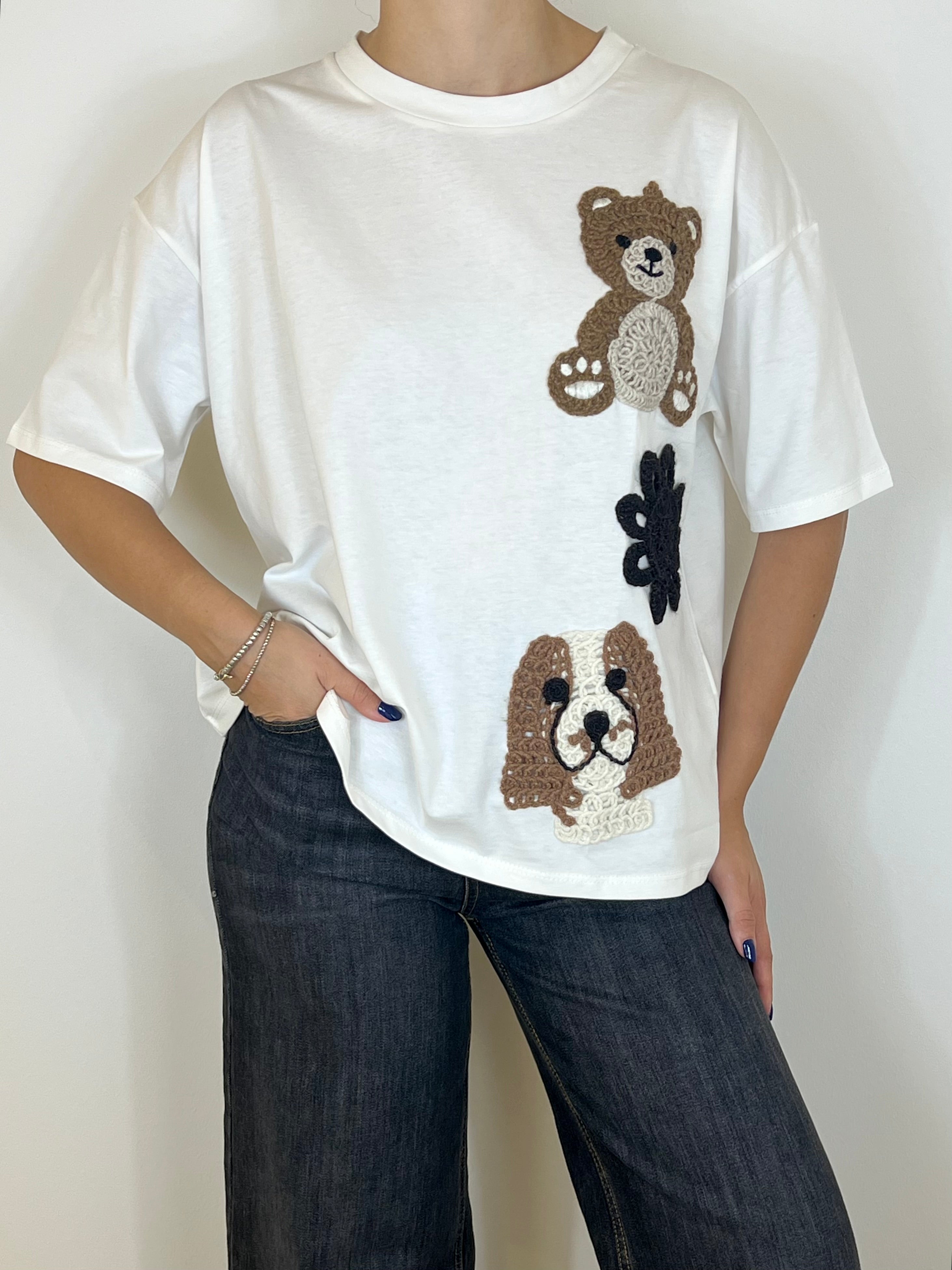 Susy mix t-shirt orso/cane