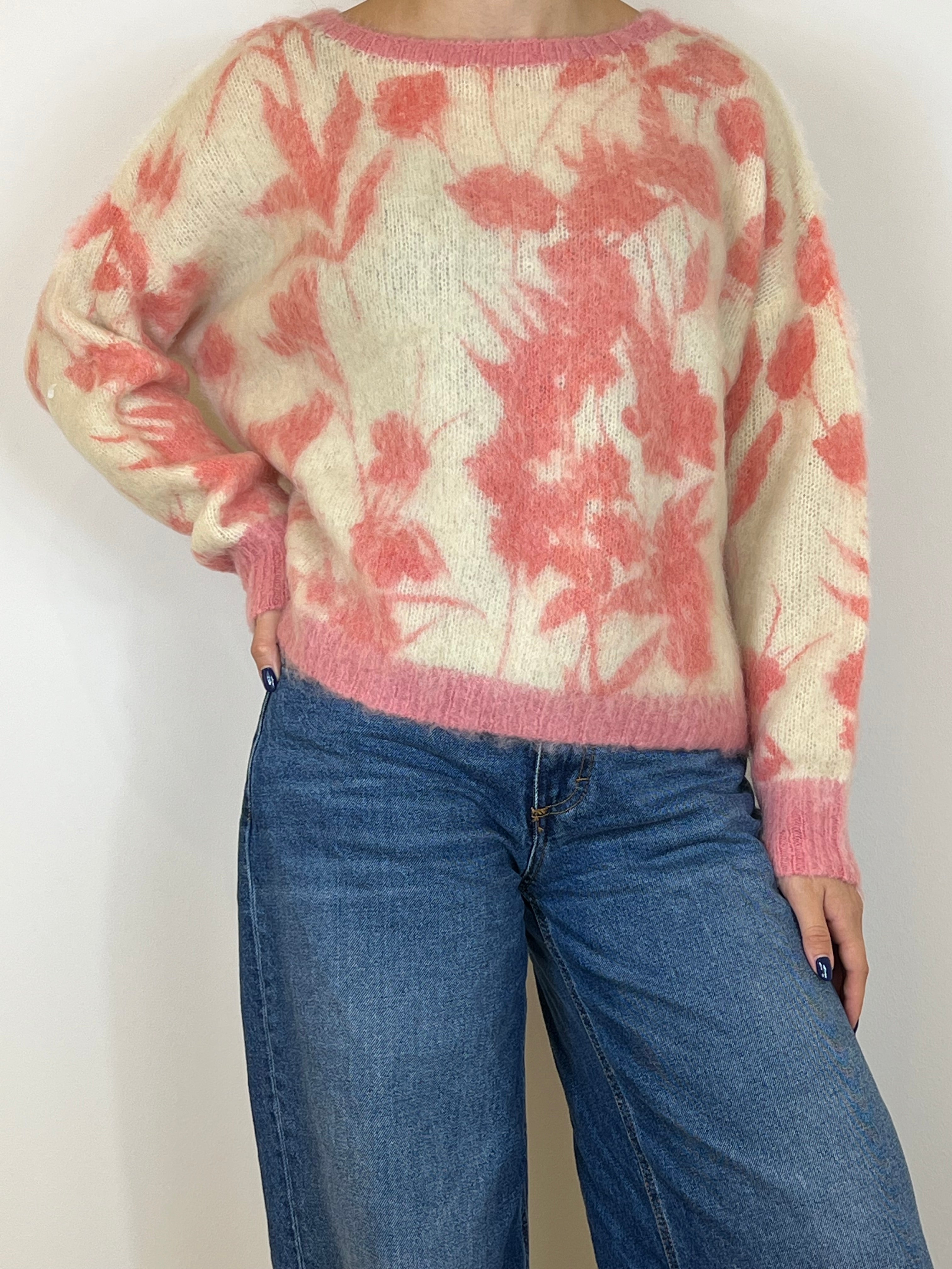 Zimo maglia fiore rosa