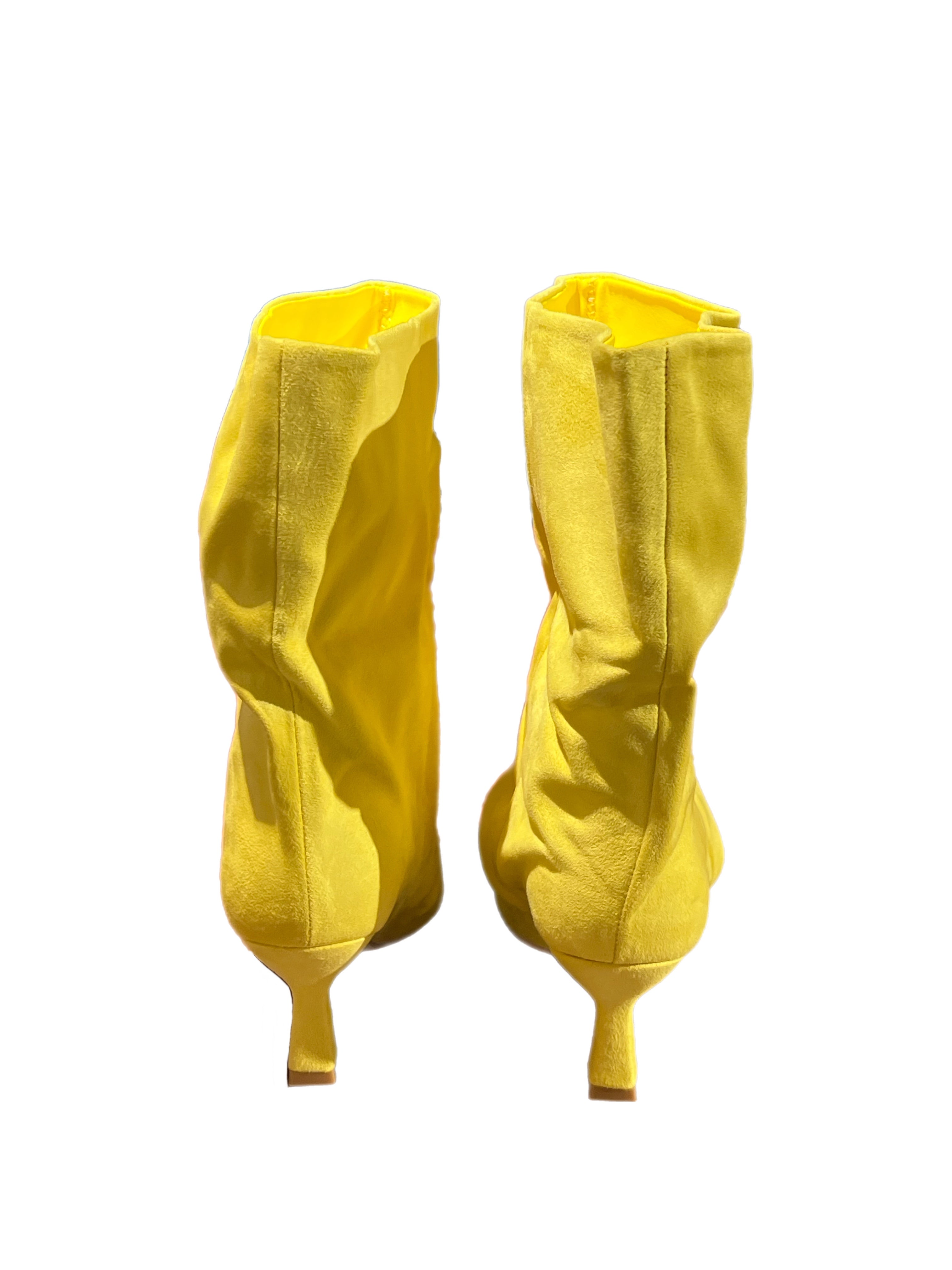 Matié stivaletto giselle ecocamoscio giallo