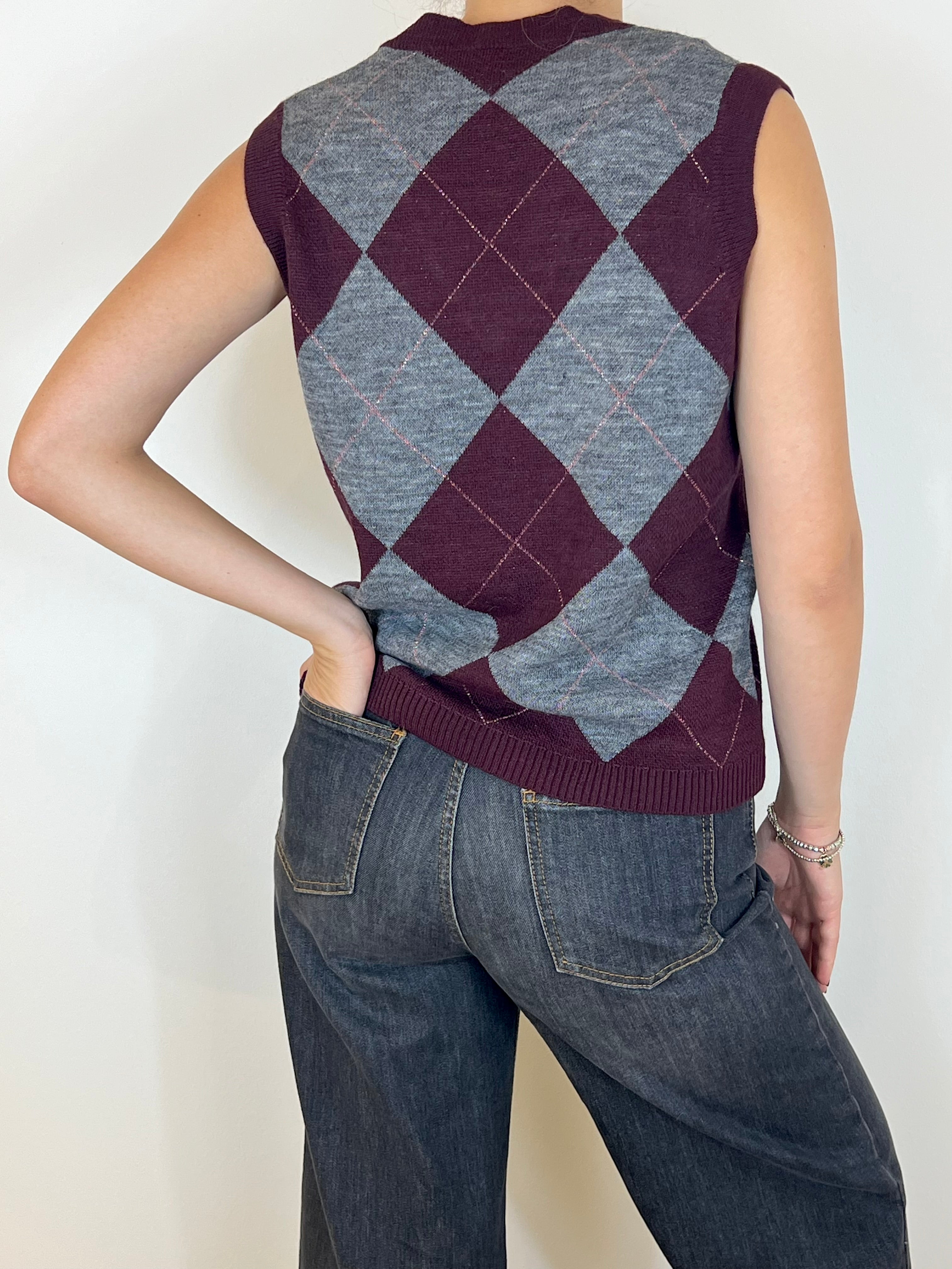 Reverse gilet Ikaria Bordeaux