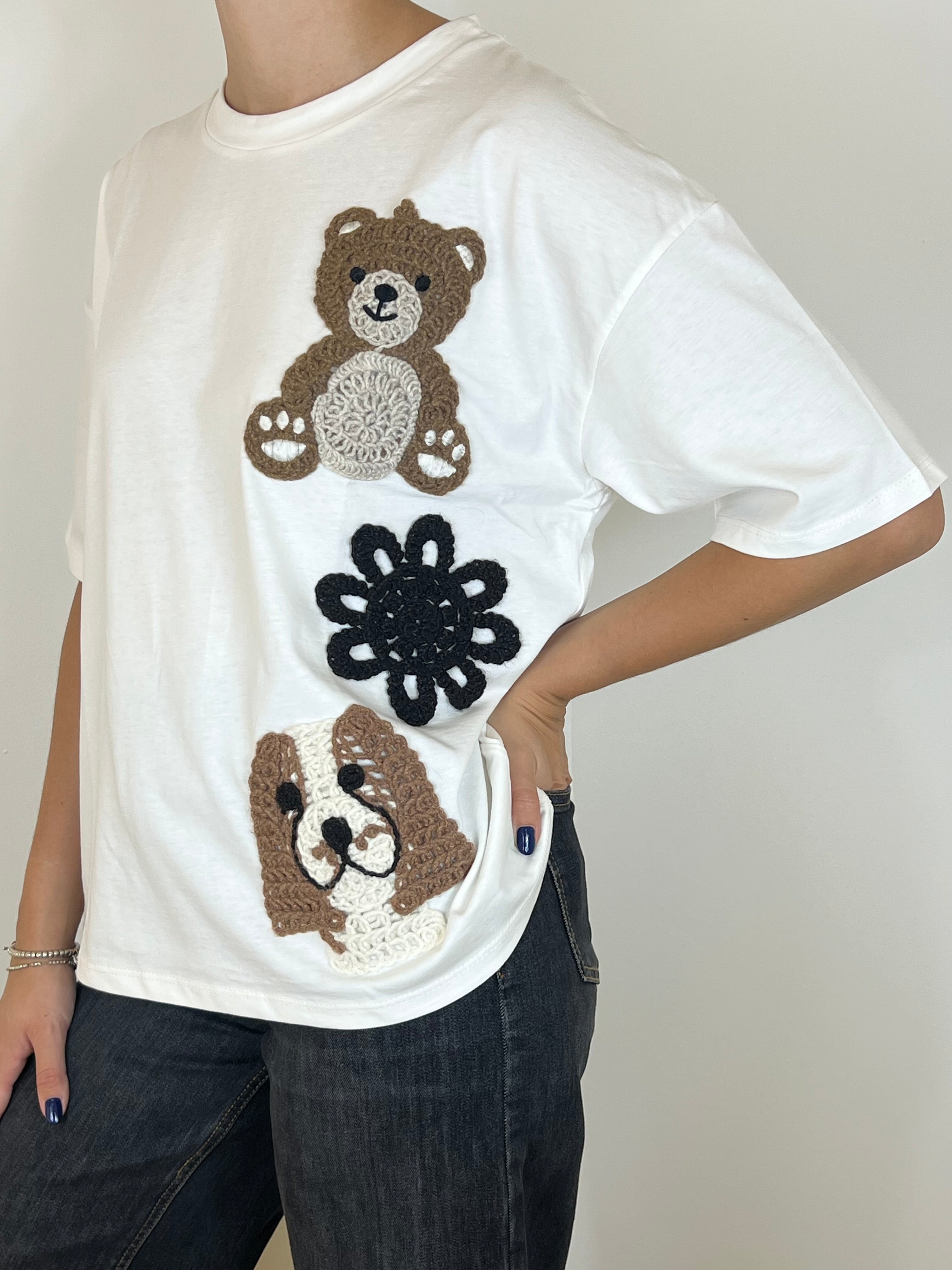 Susy mix t-shirt orso/cane
