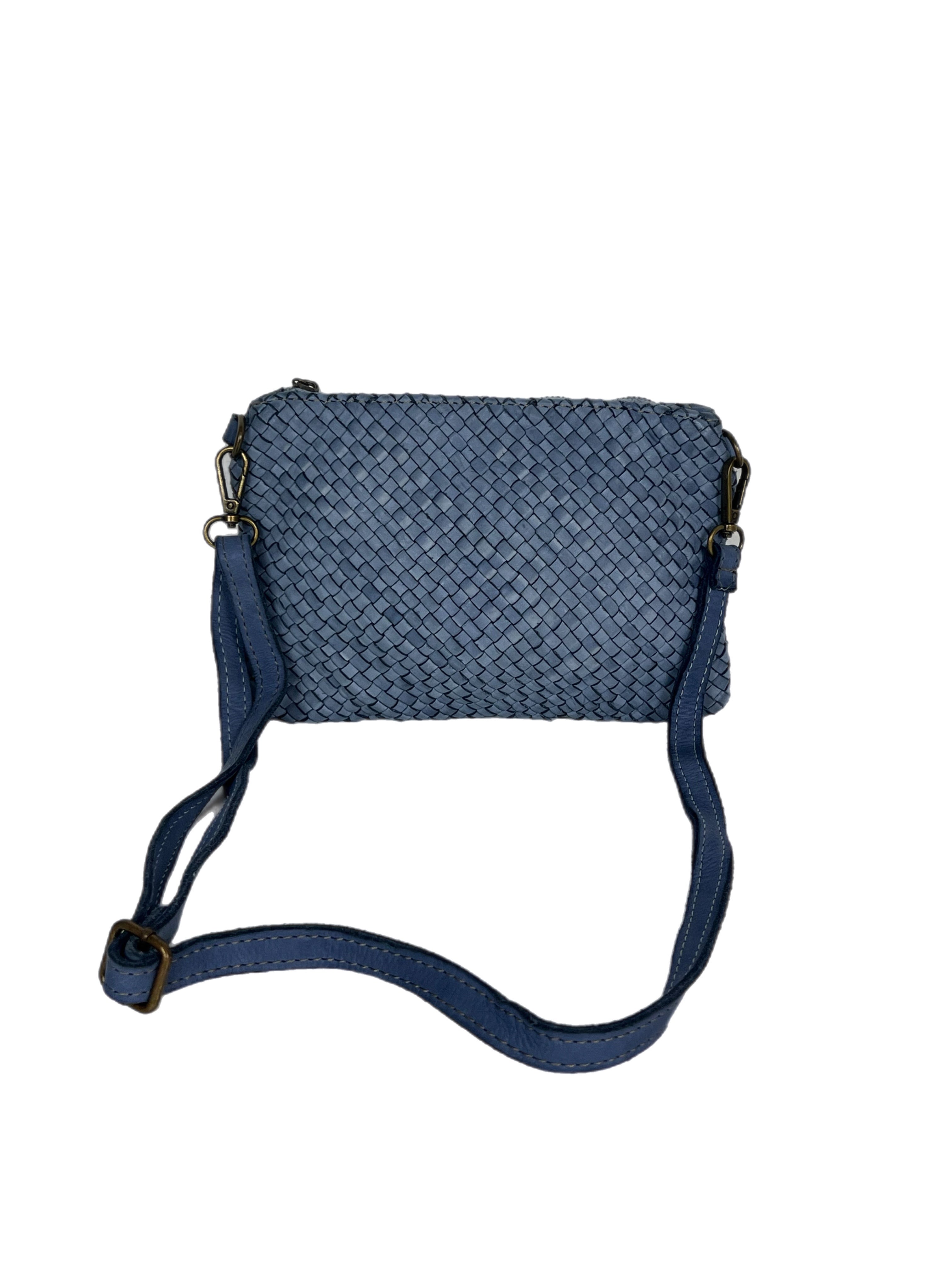 Matié borsa pelle Cádiz azzurro
