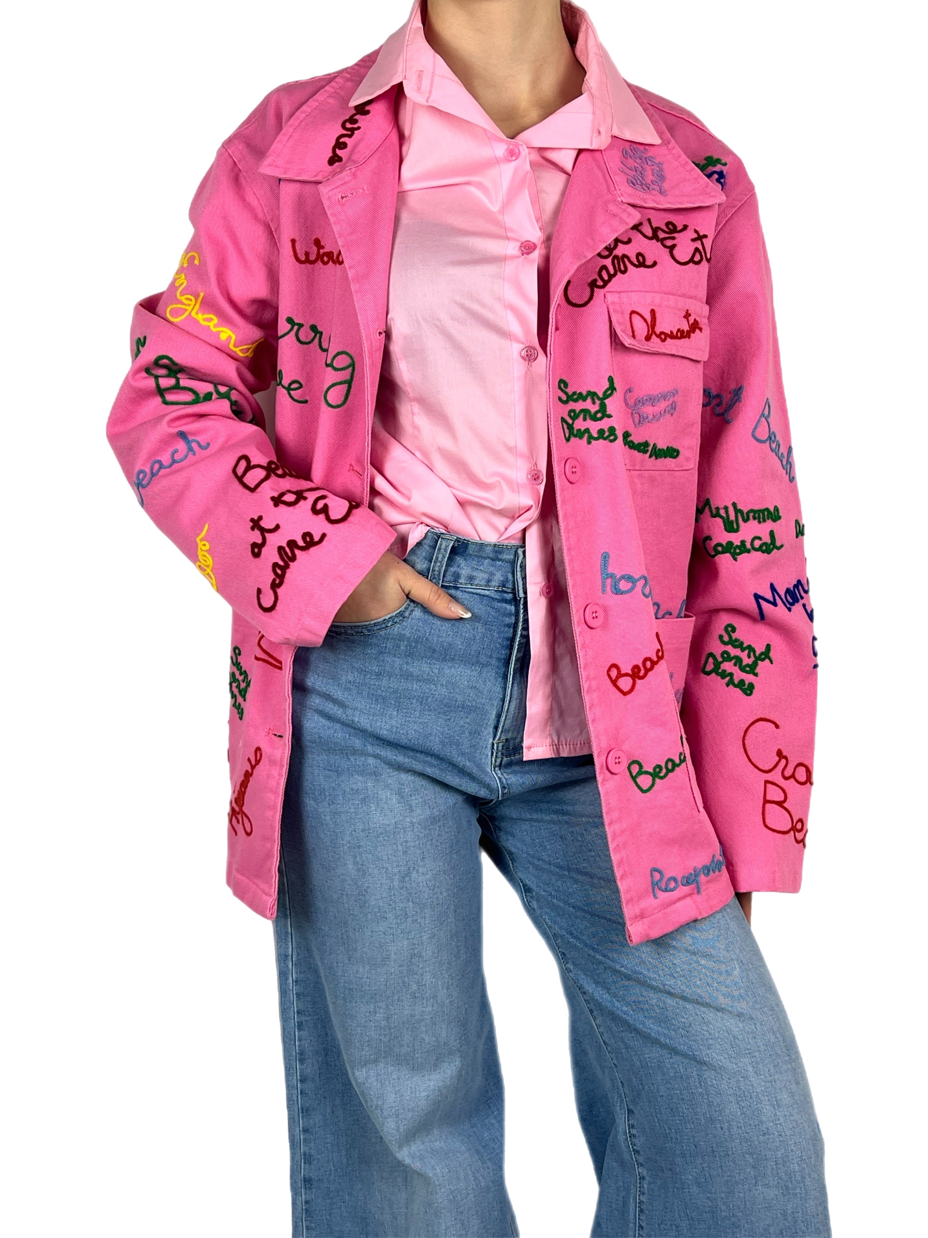 Matié giacca stelitzia rosa