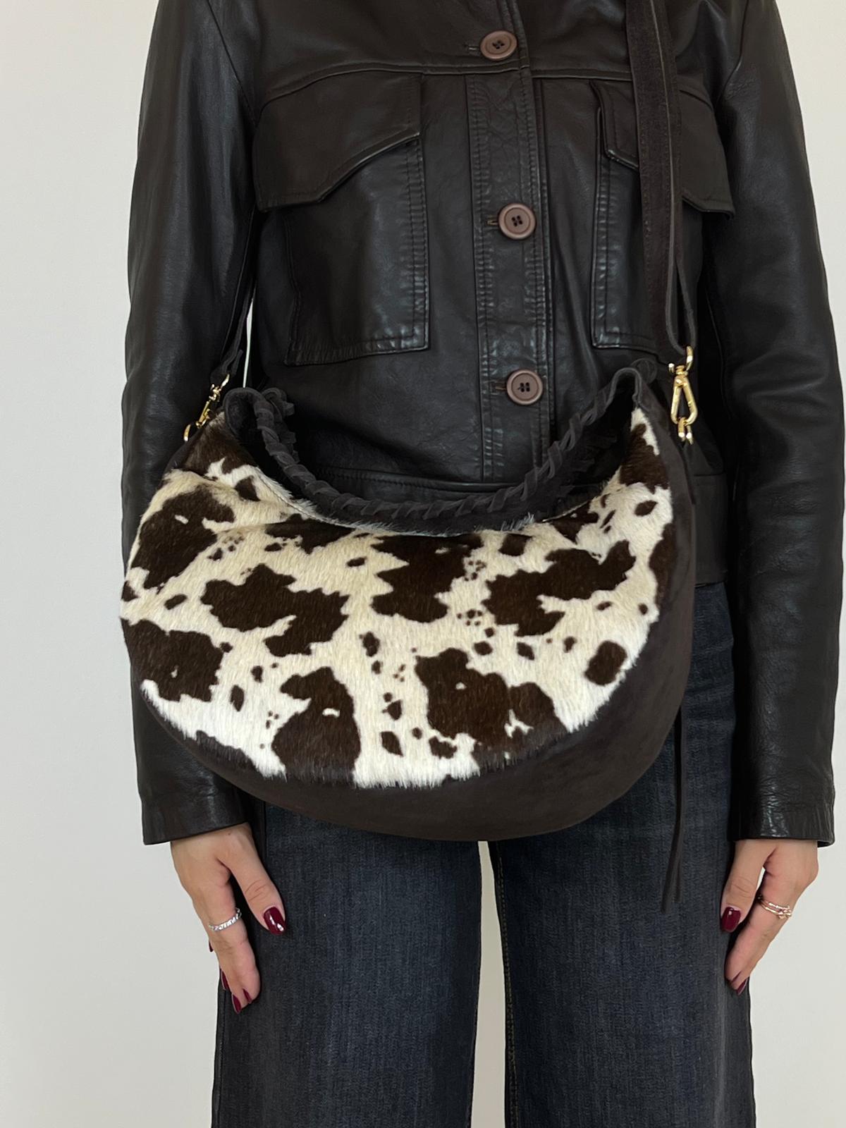 Borsa mezzaluna cavallino