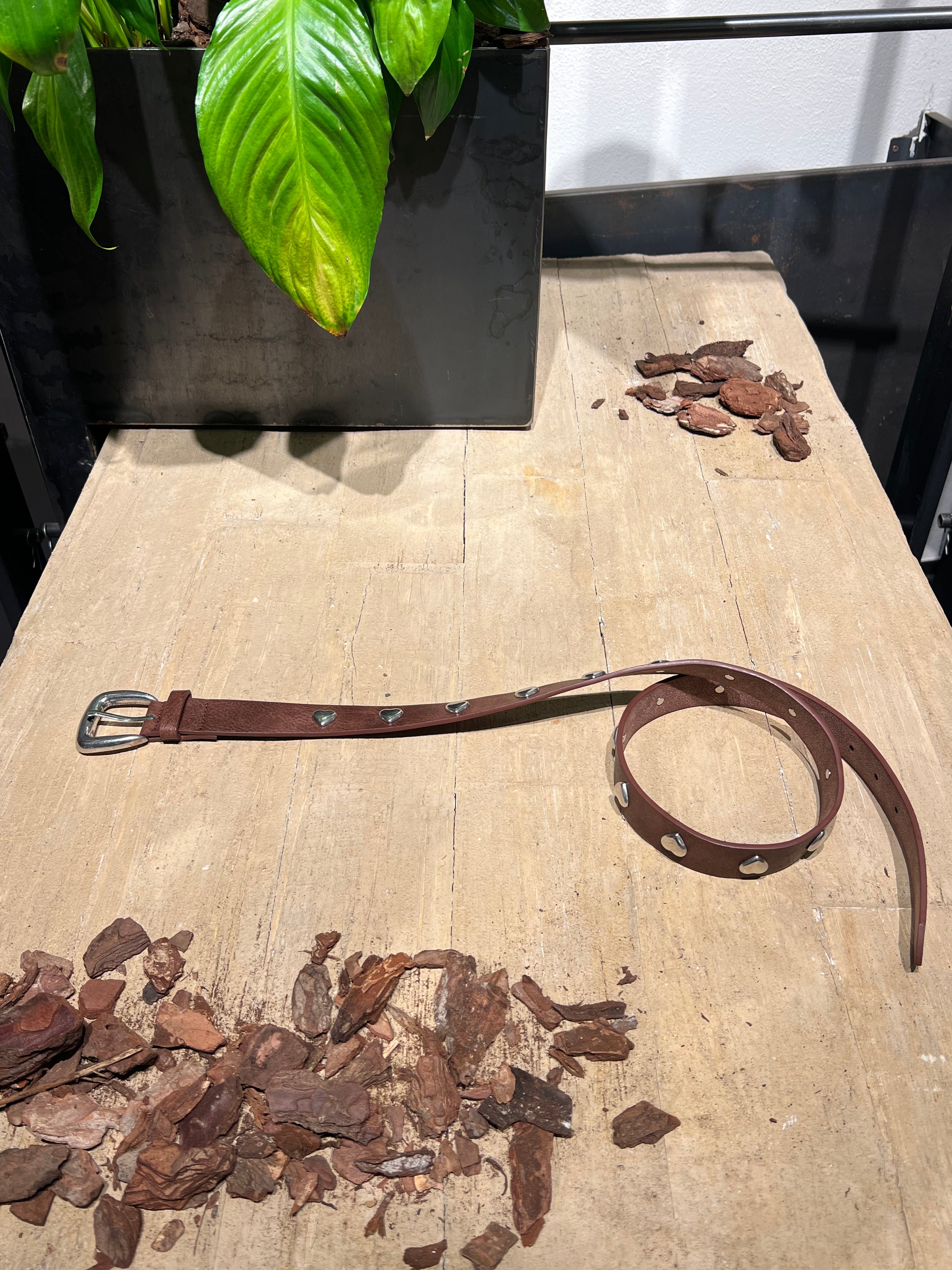 Matié cintura cuoricino cuoio