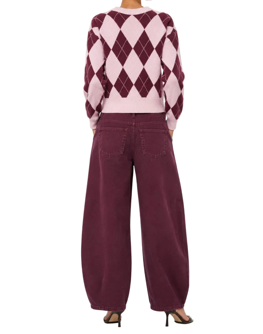 Tiffosi cardigan rosa/vino