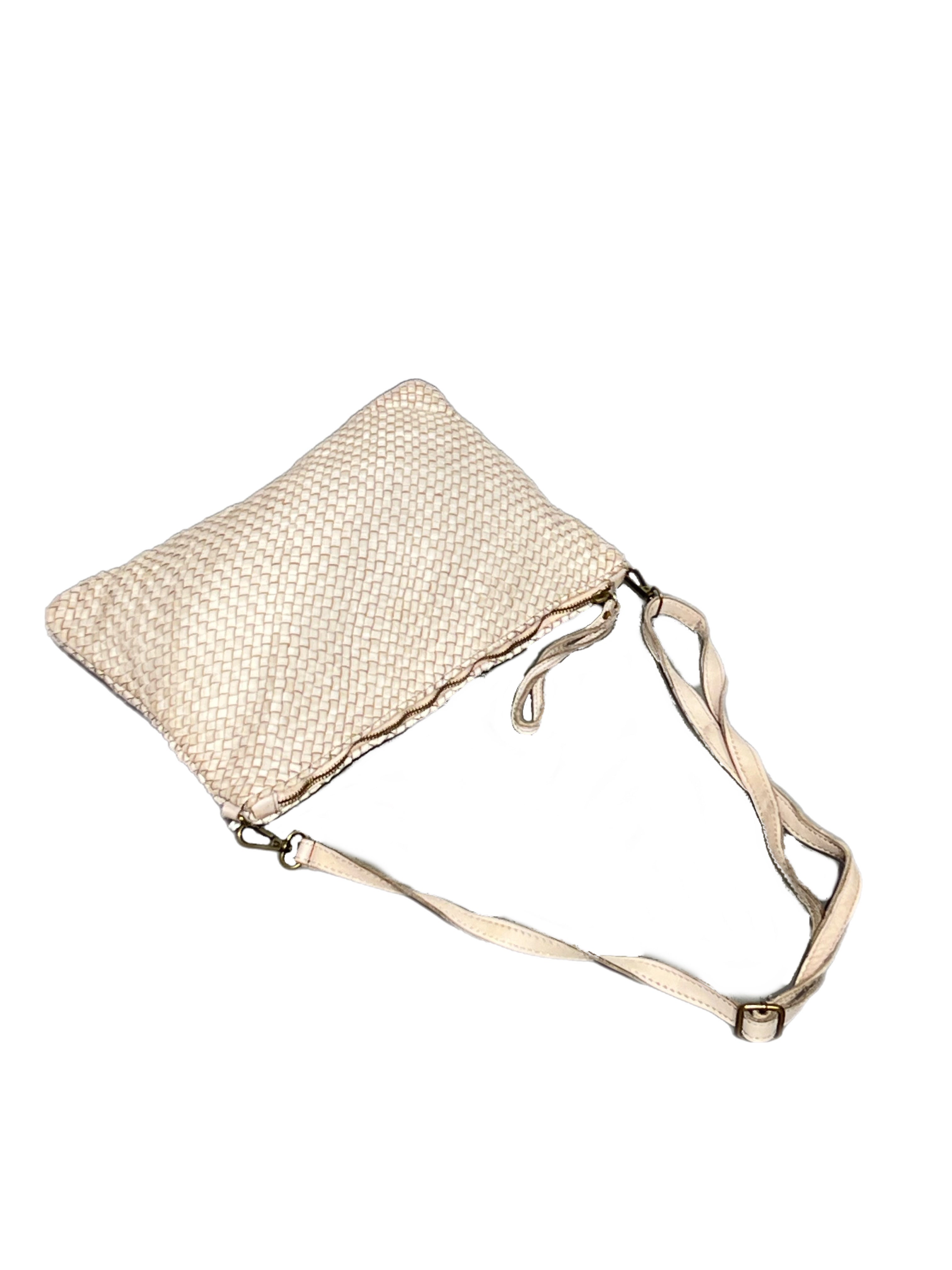 Matié borsa pelle Siviglia latte