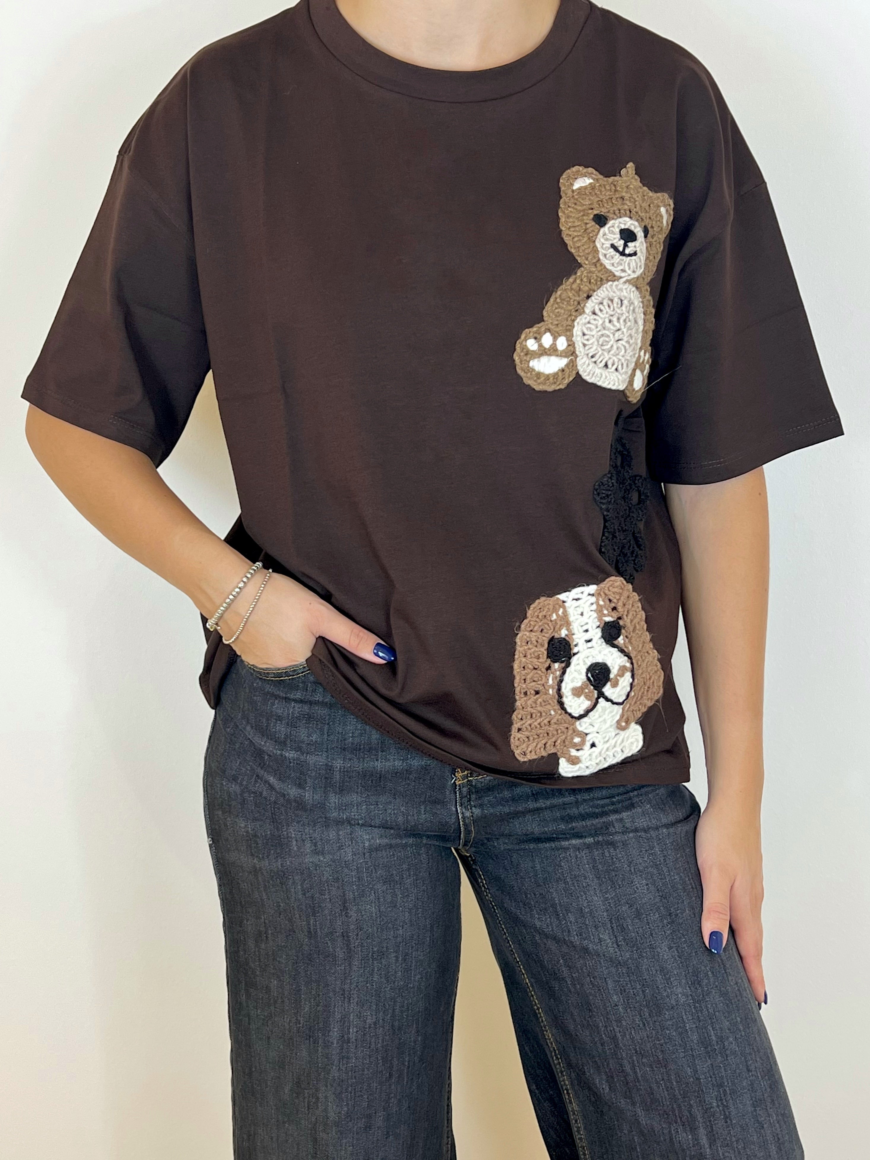 Susy mix t-shirt orso/cane