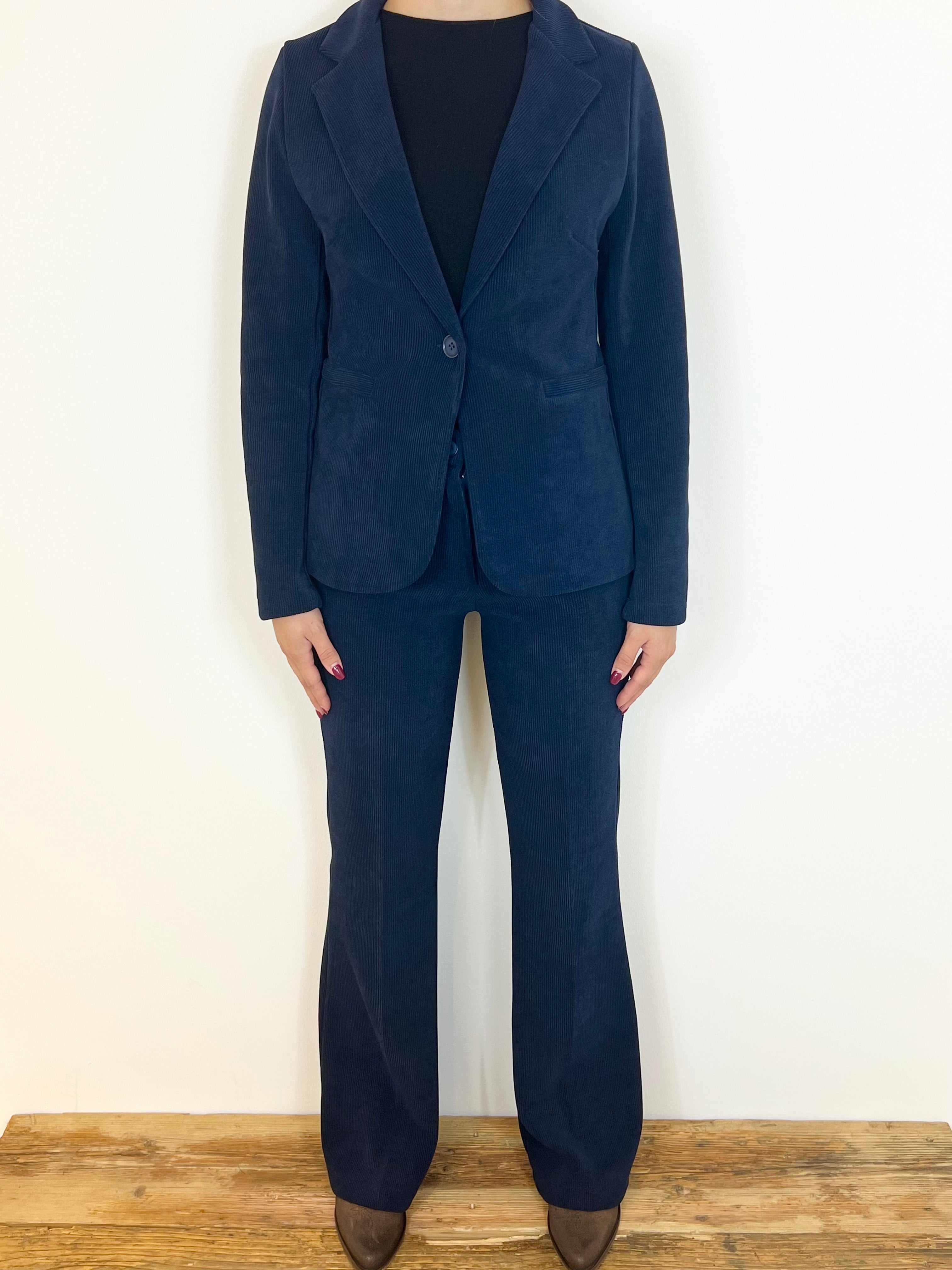 Matié pantalone velluto blu